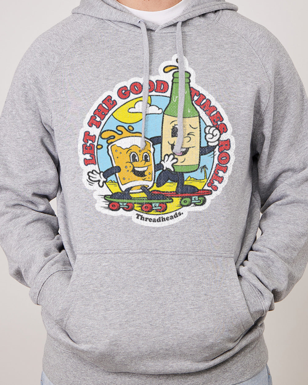 Let The Good Times Roll Hoodie Australia Online #colour_grey