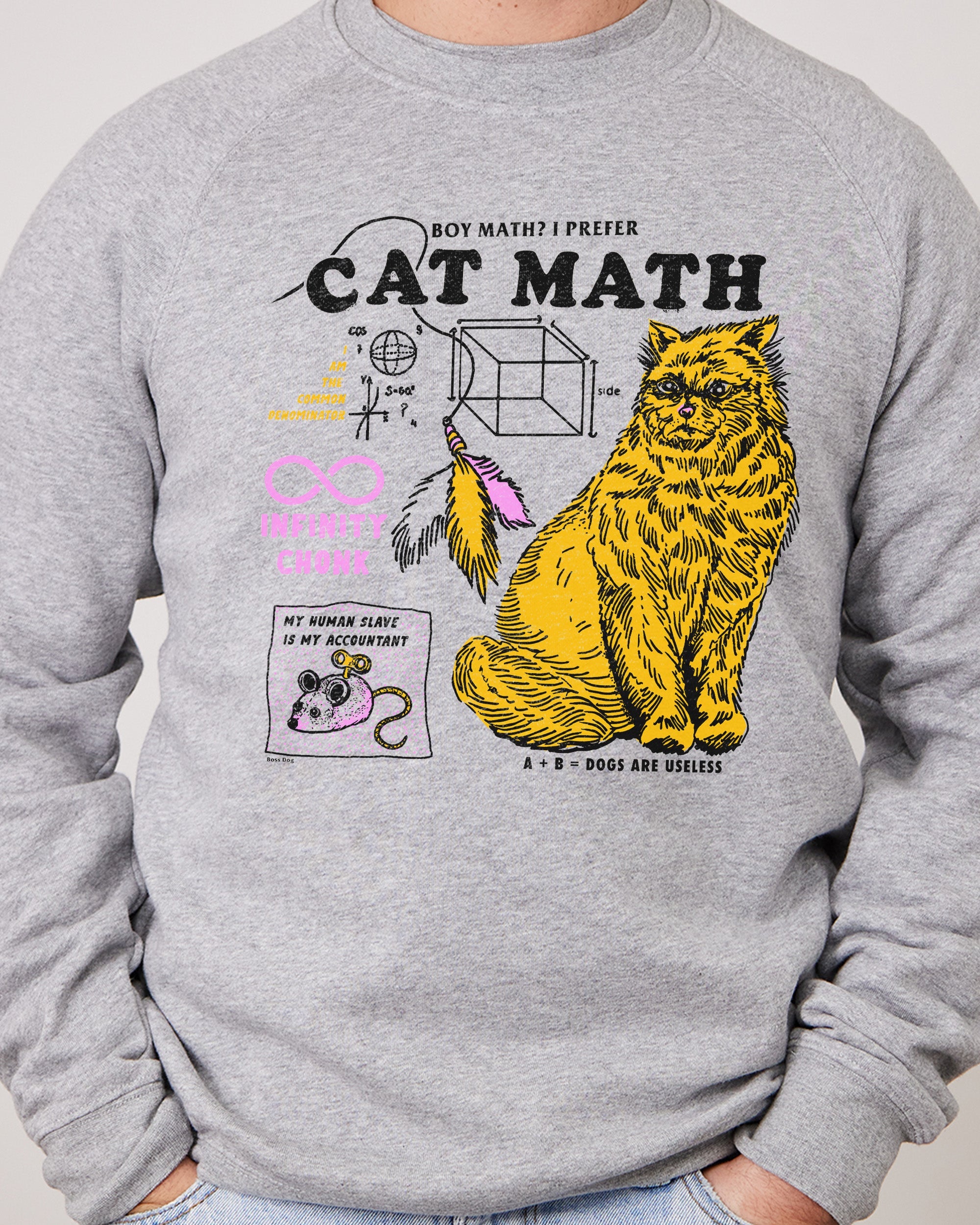 Cat Math Jumper Australia Online Grey