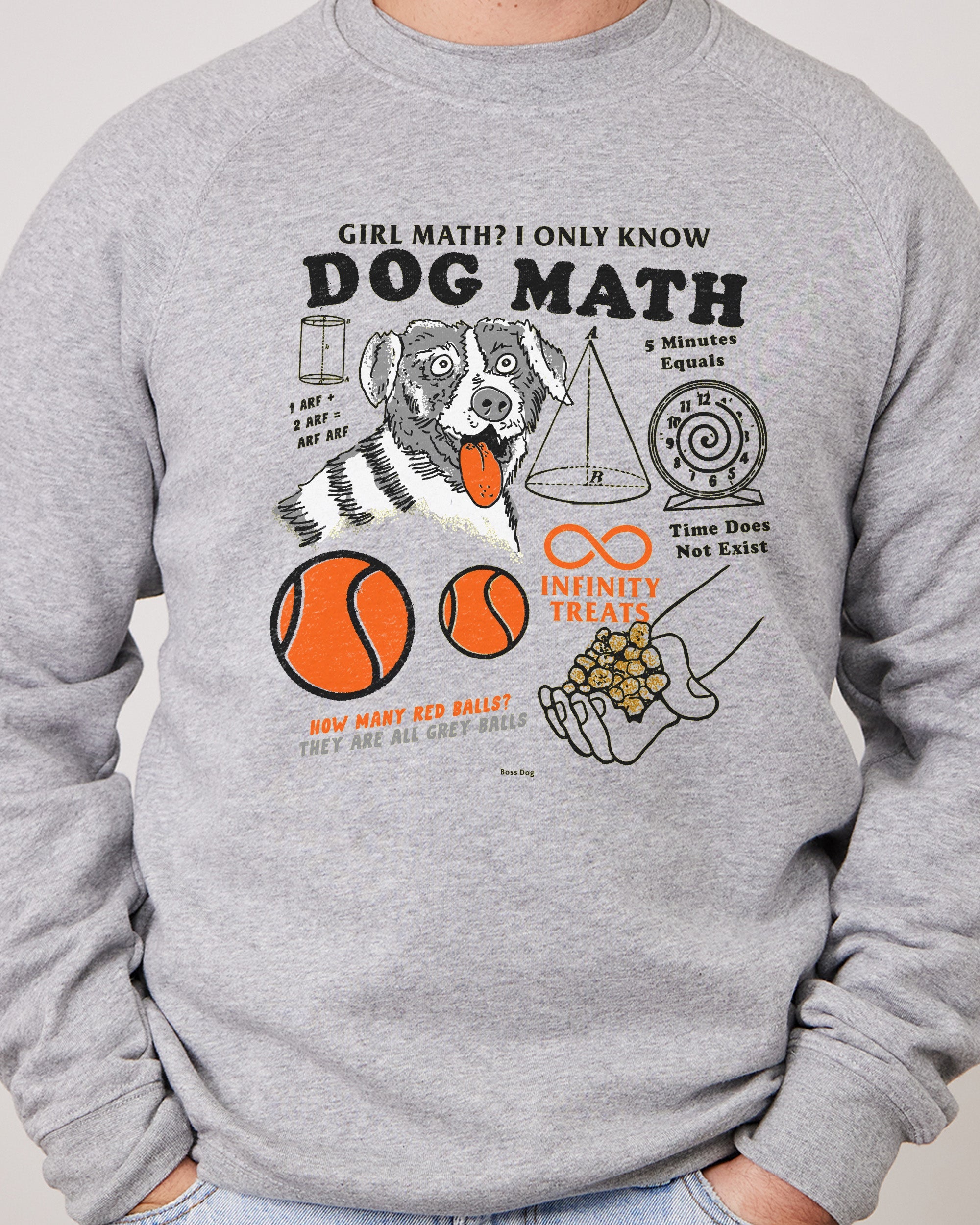 Dog Math Jumper Australia Online Grey