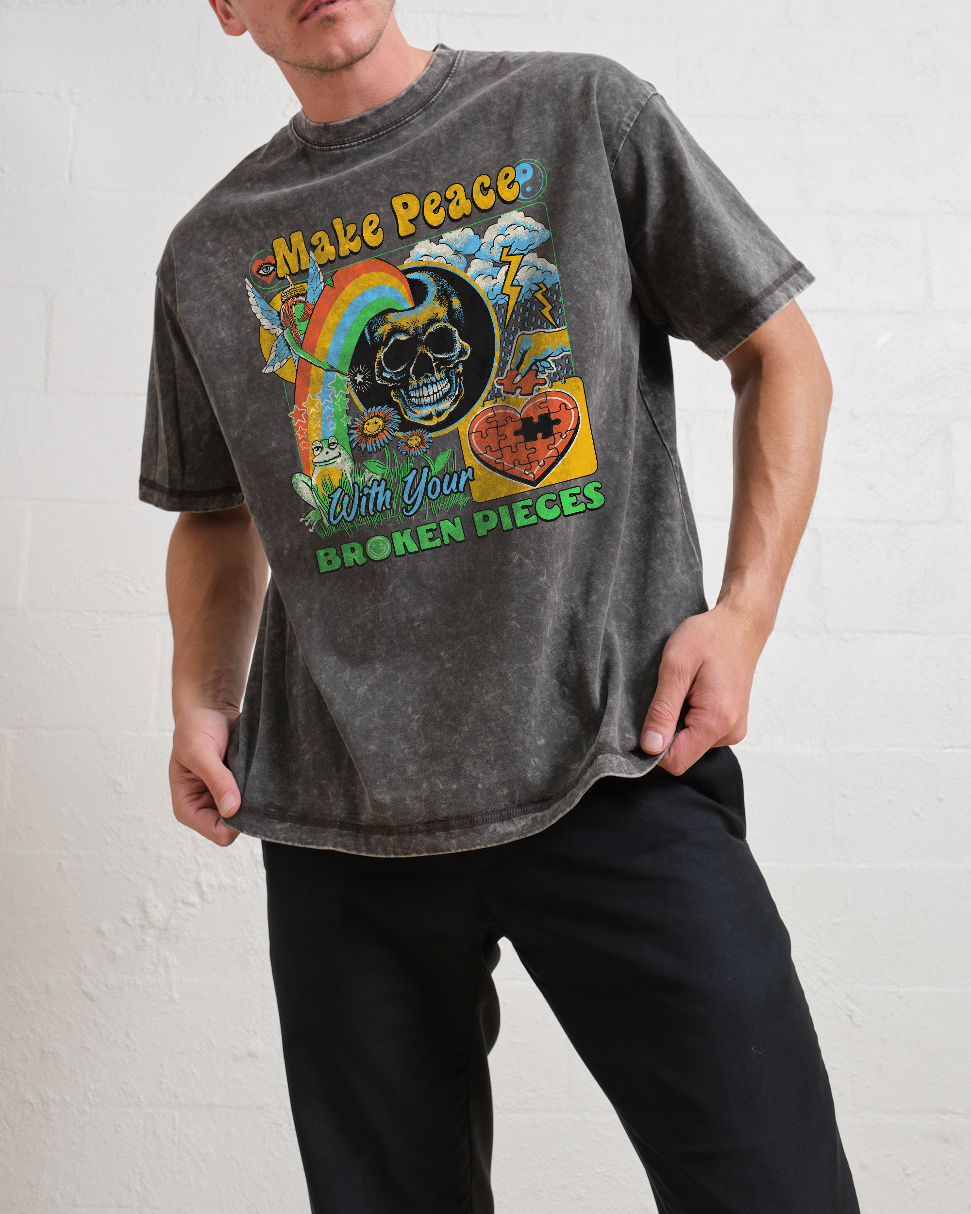 Make Peace Wash Tee Australia Online