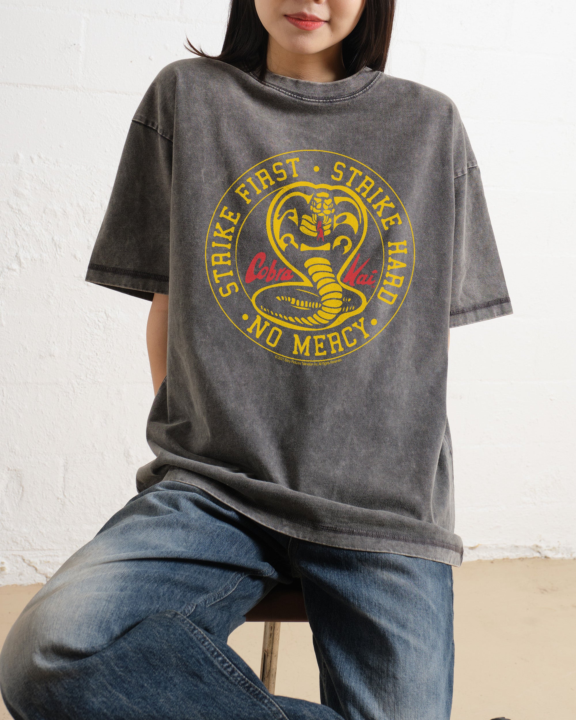 Cobra Kai No Mercy Icon Wash Tee Australia Online