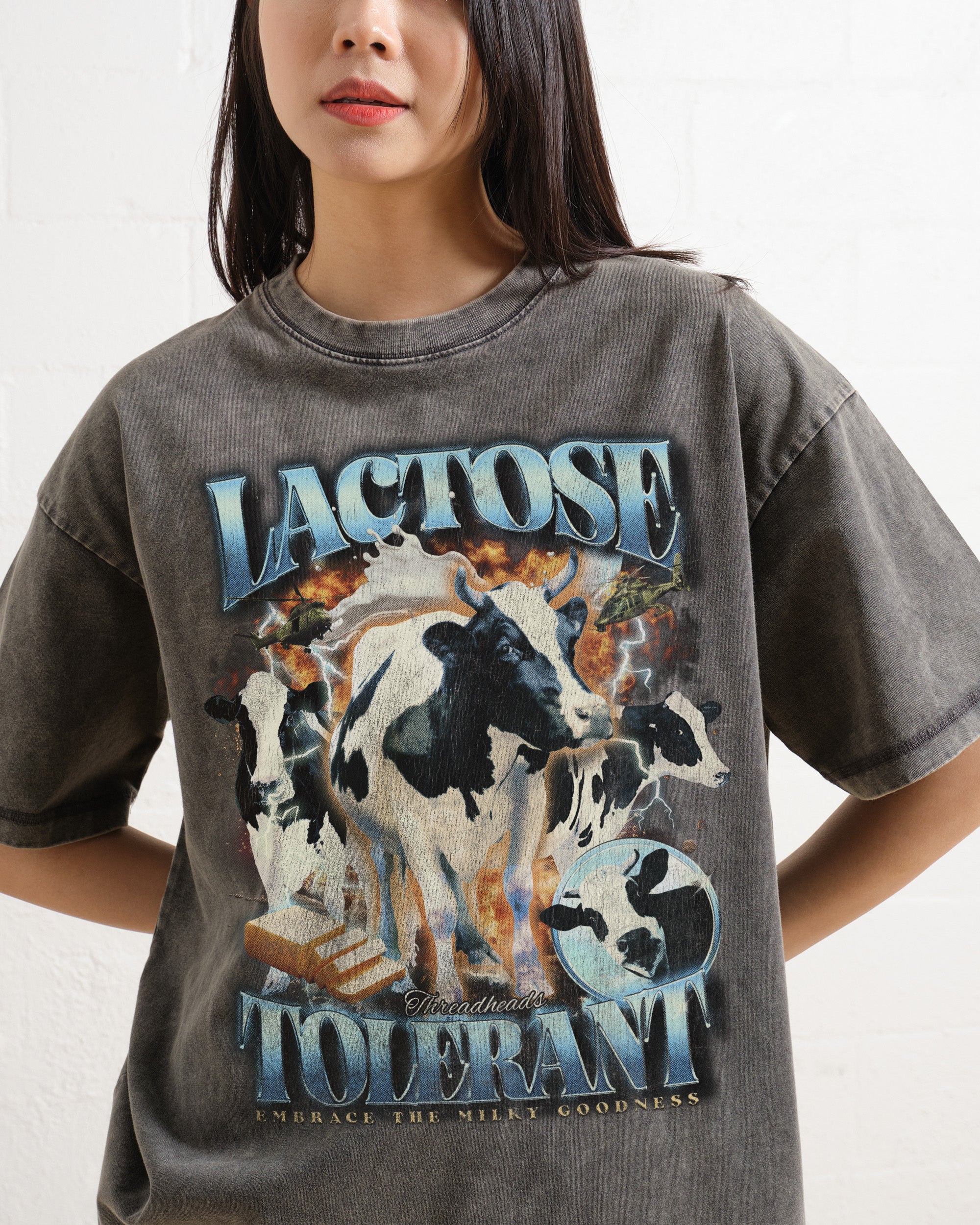 Lactose Tolerant Oversized Tee | Vintage Heavy Oversized Tee