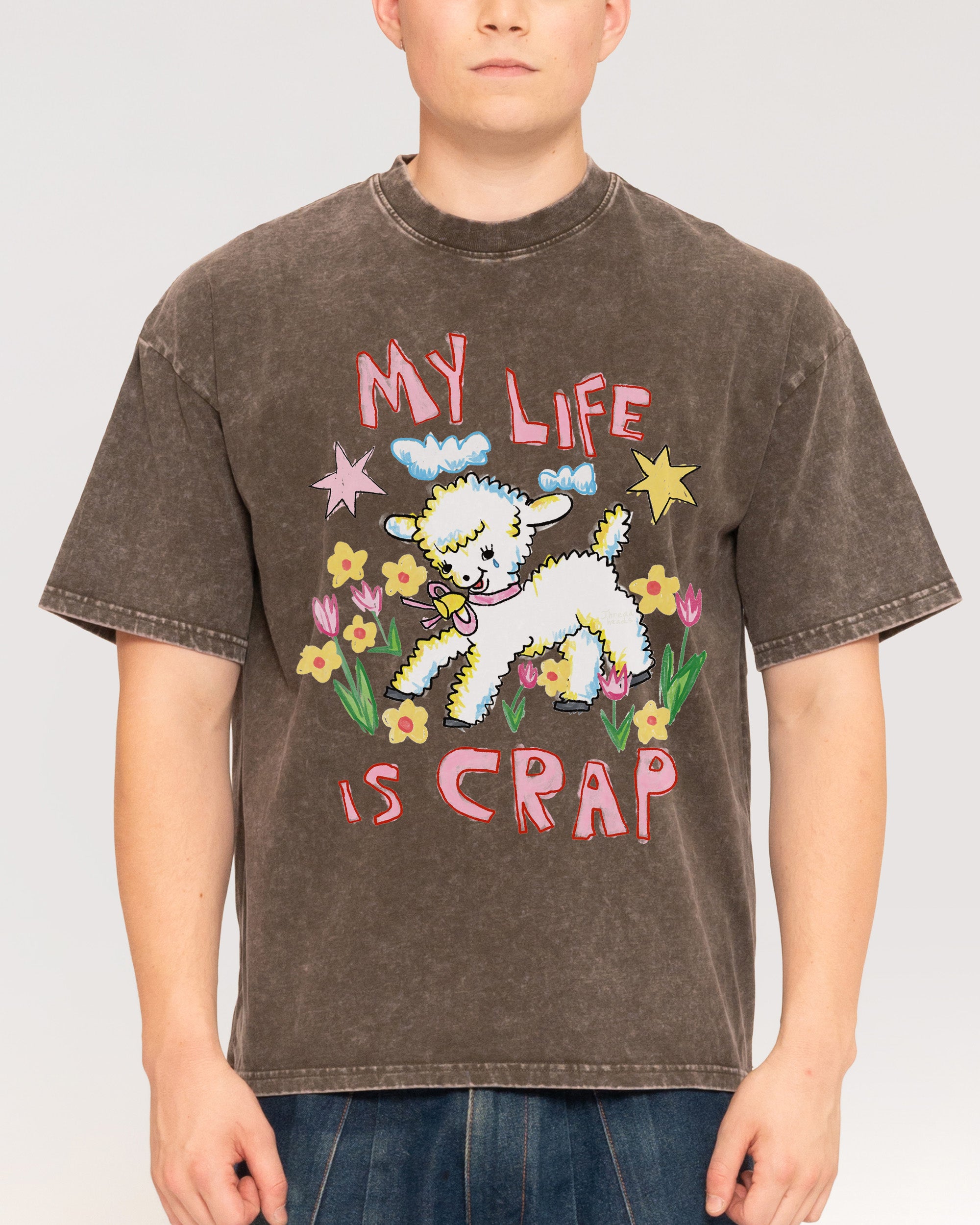 My Life is Crap Grey Stone Oversized Tee