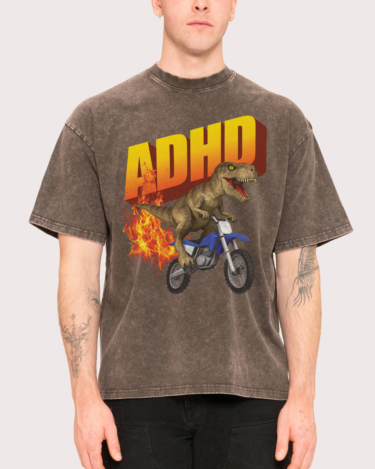 ADHD Grey Stone Oversized Tee