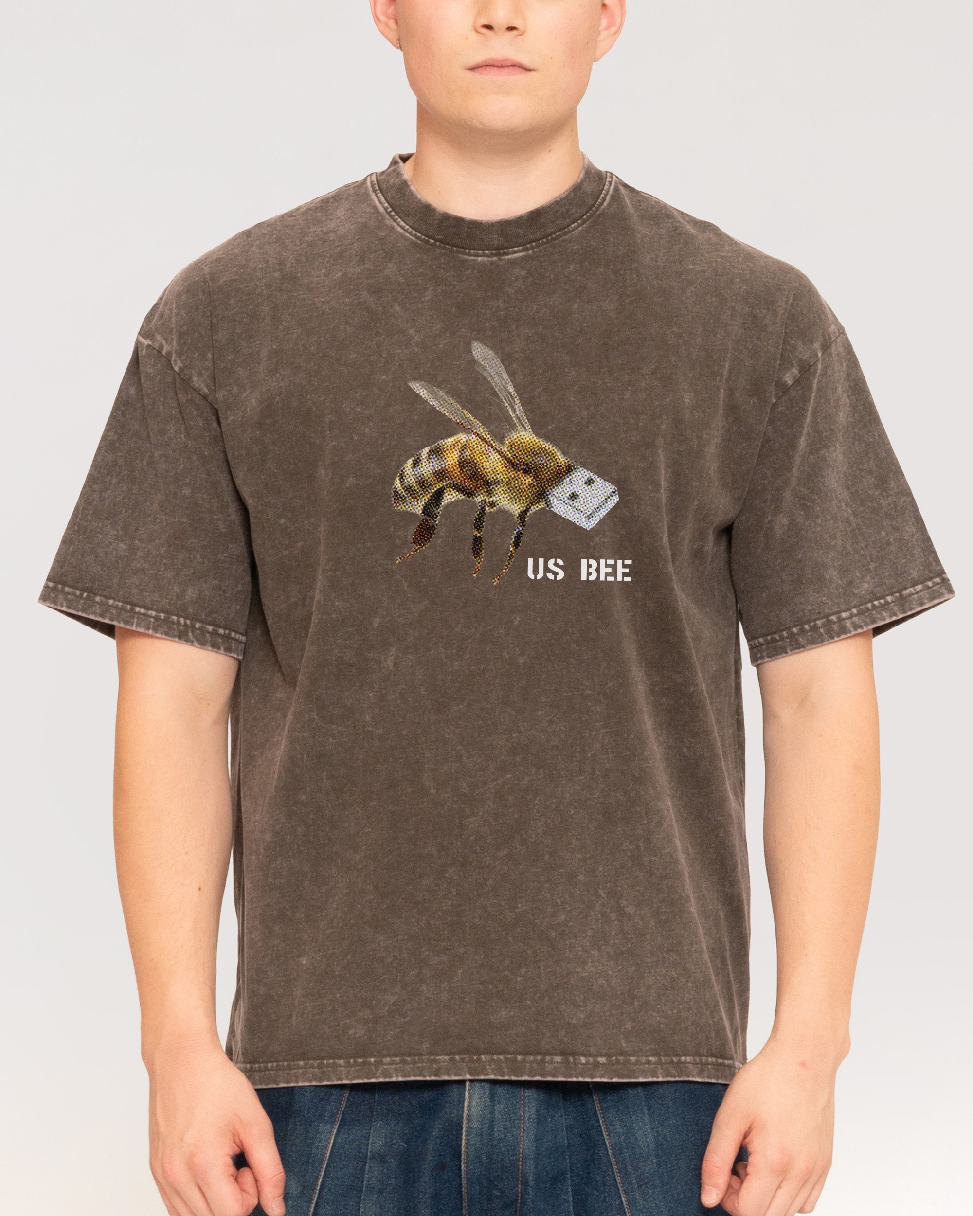 US BEE Grey Stone Oversized Tee