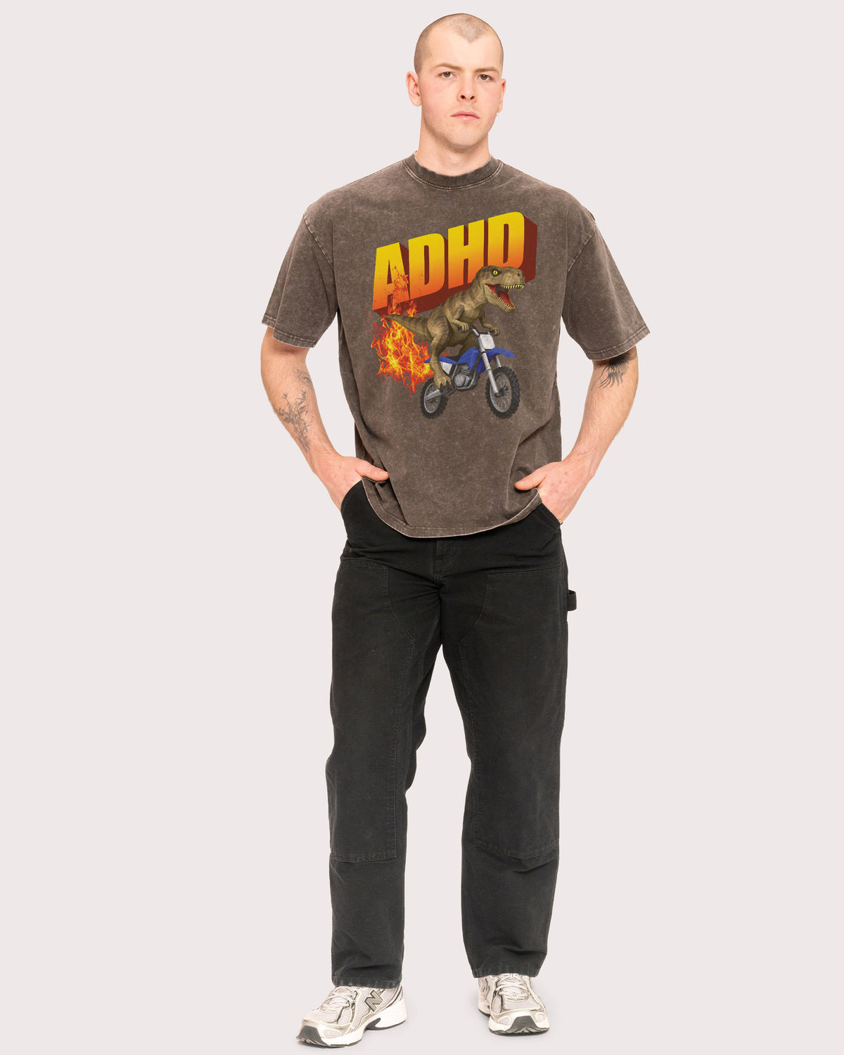 ADHD Grey Stone Oversized Tee