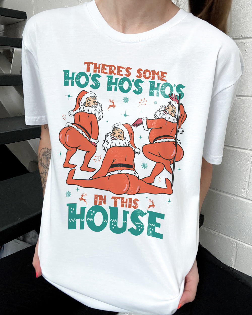 There's Some Ho's Ho's Ho's in This House T-Shirt Australia Online White