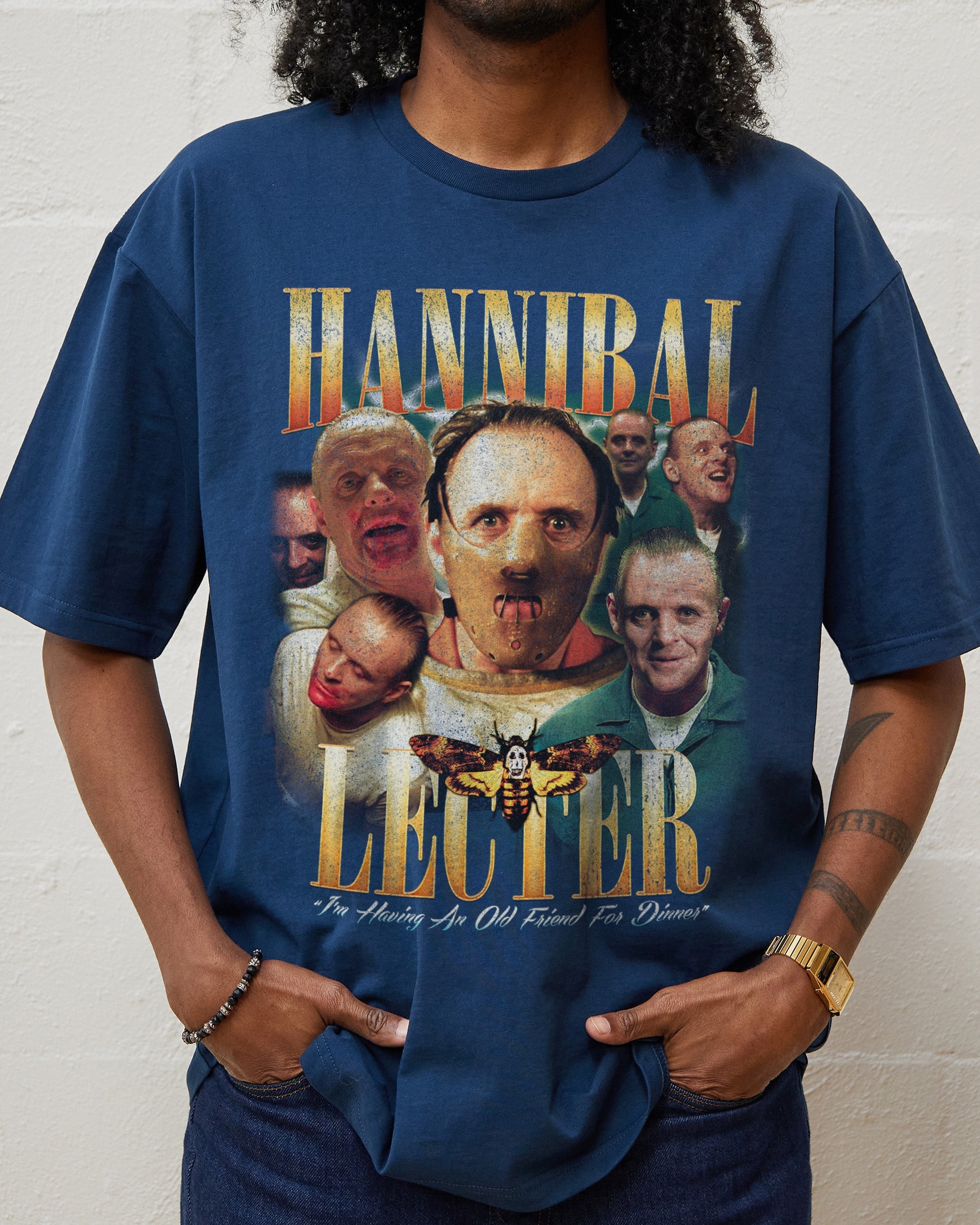 Vintage Hannibal T-Shirt Australia Online Navy