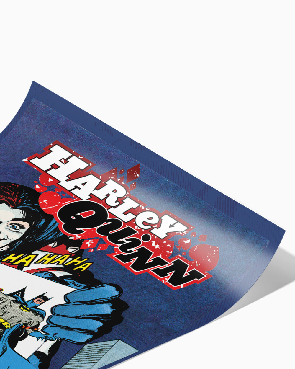 Harley Quinn's Back In Town Art Print #colour_Blue