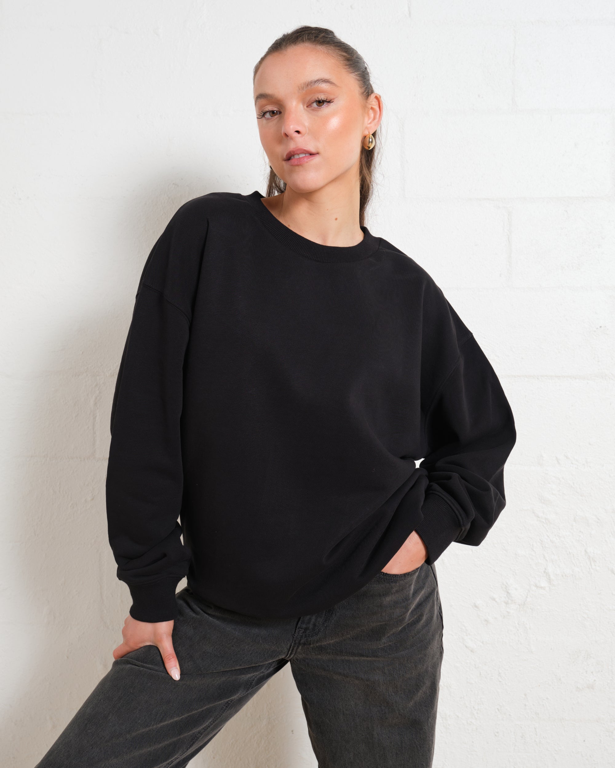 Blank Plain Jumper Australia Online #colour_black