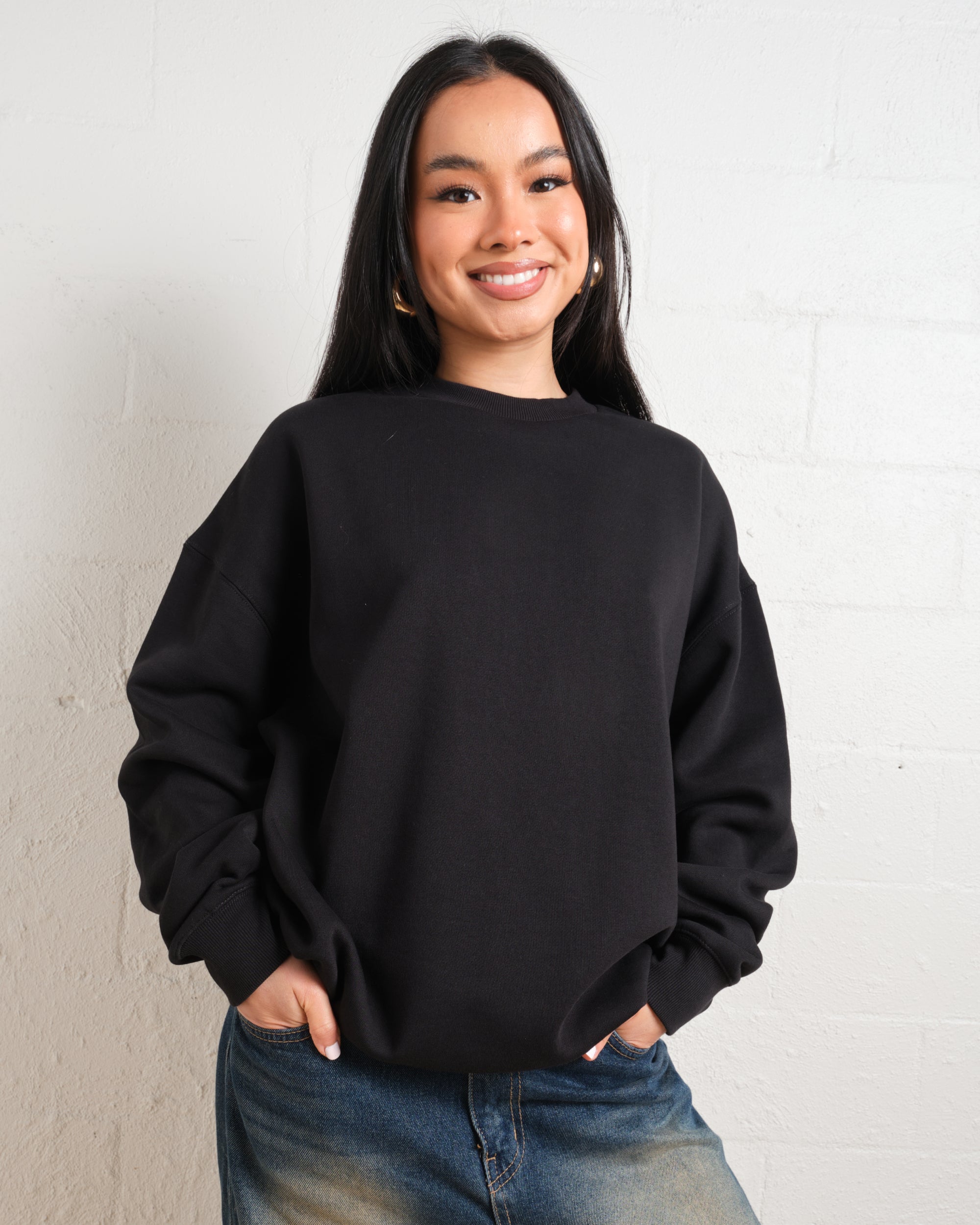 Blank Plain Jumper Australia Online #colour_black