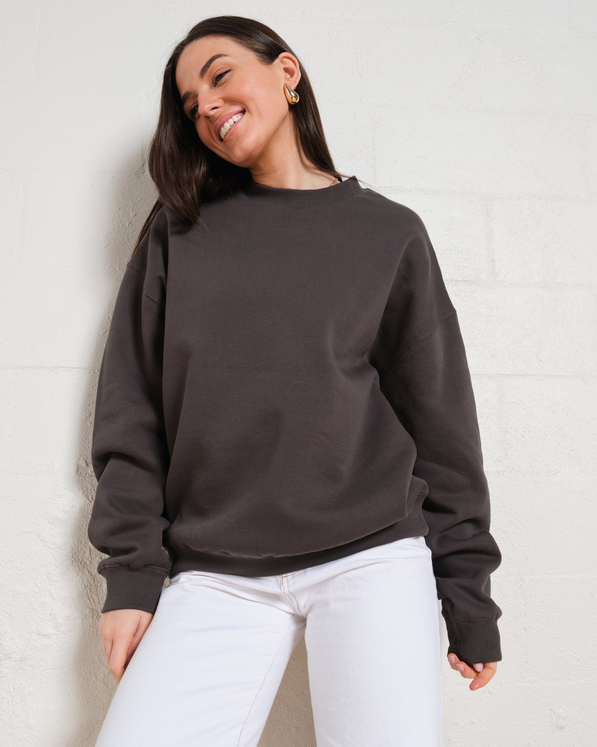 Blank Plain Jumper Australia Online #colour_charcoal