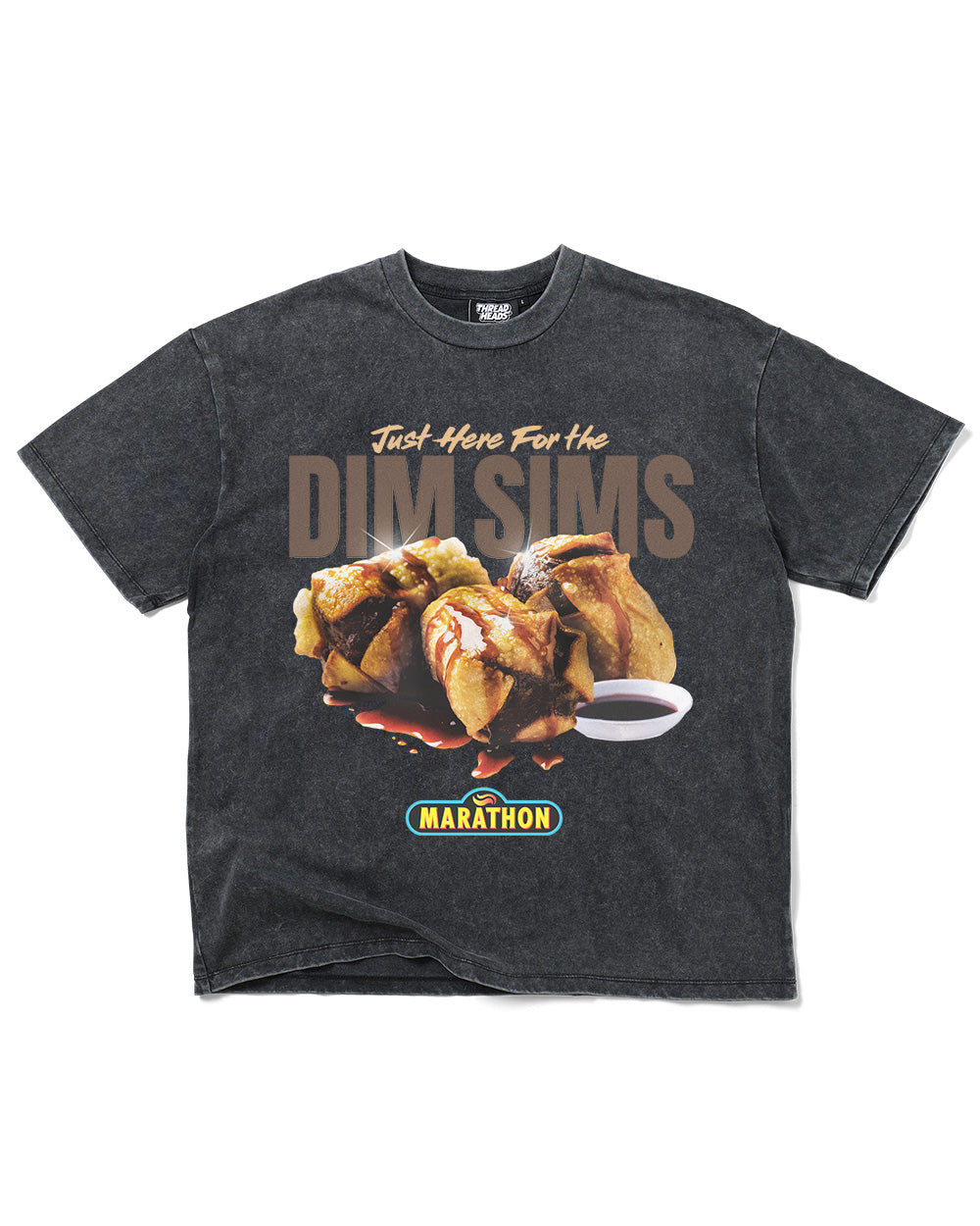 Just Here for the Dim Sims Wash Tee | Vintage Graphic Wash Tee