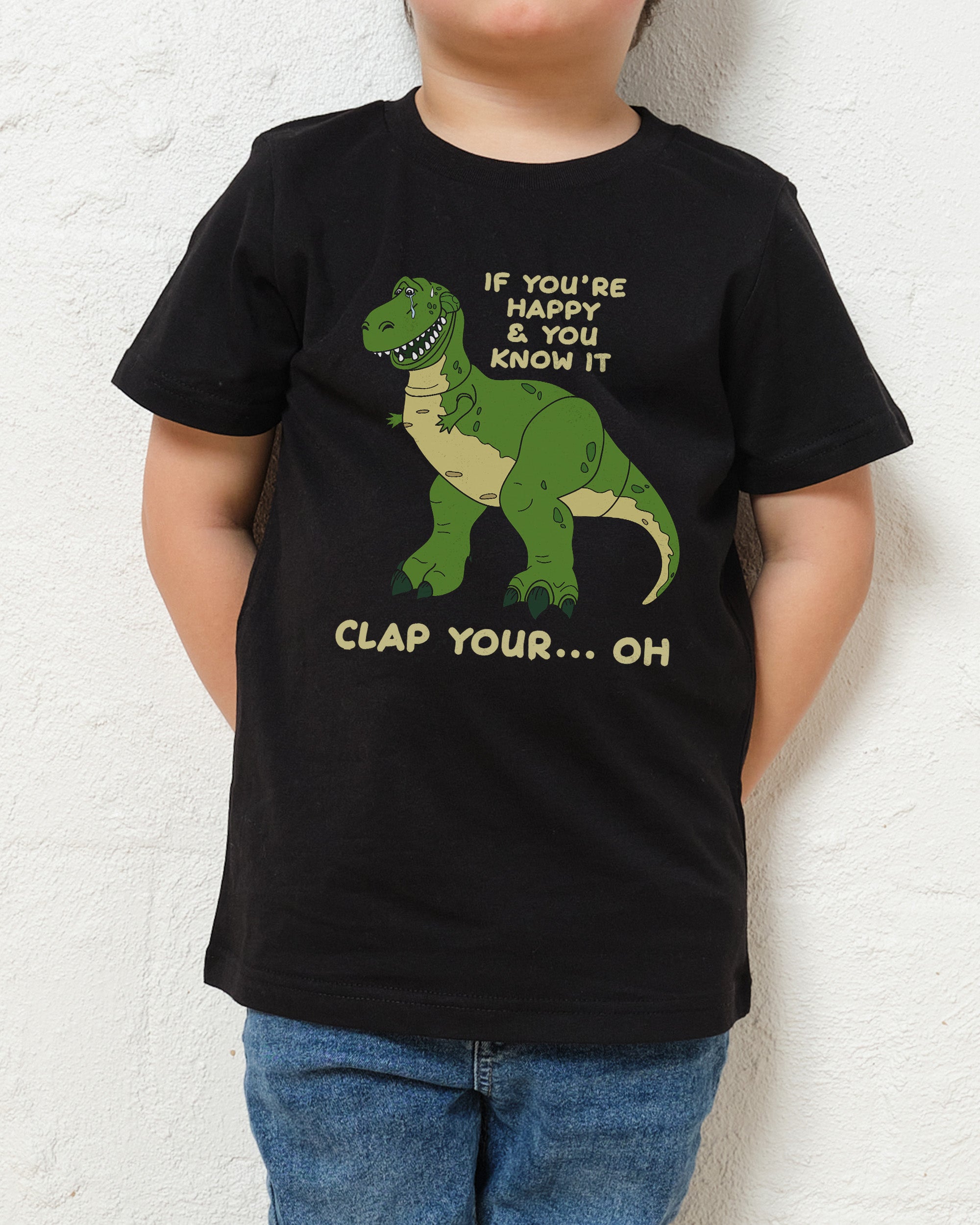 Clap Your Hands Dinosaur Kids T-Shirt