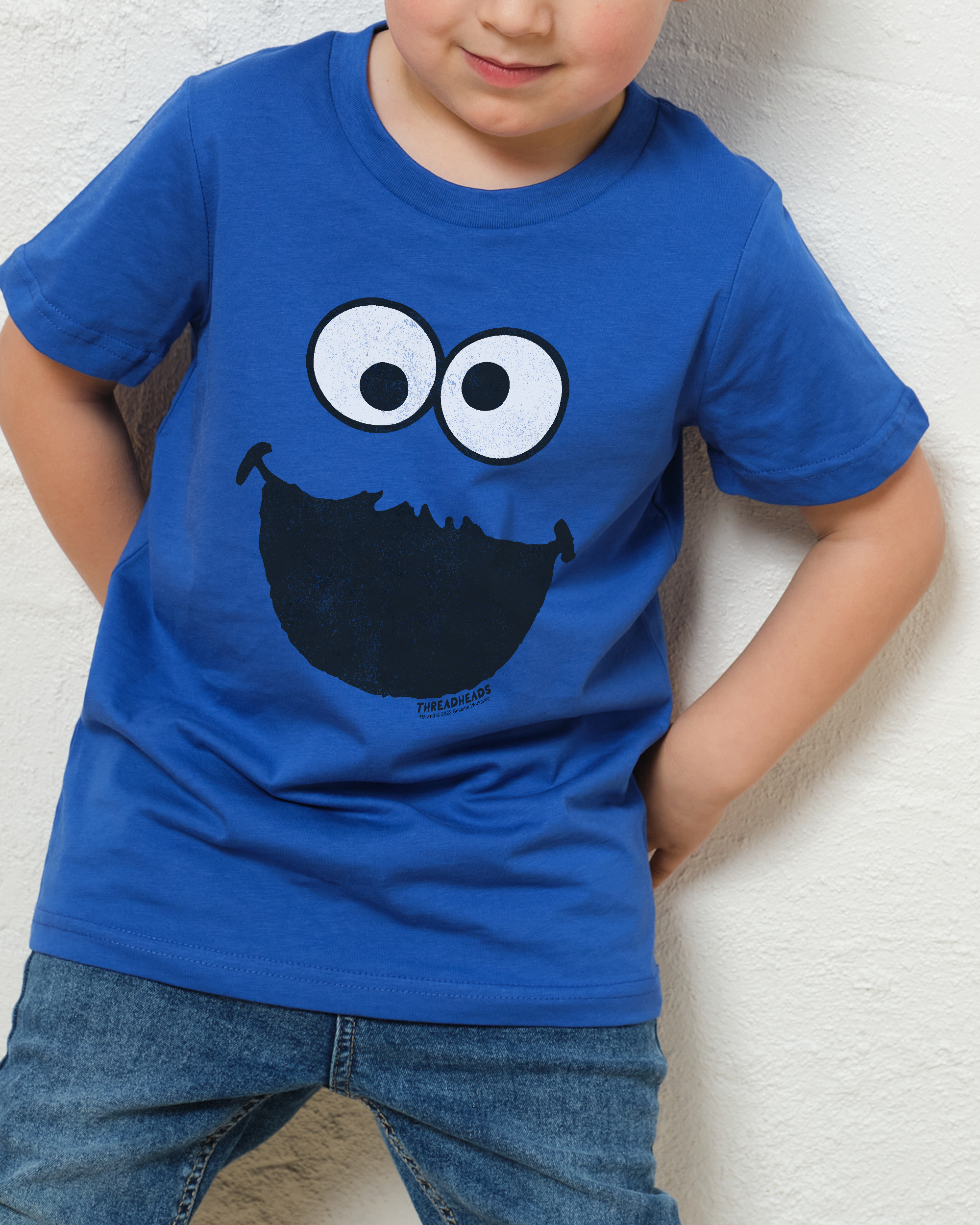 Cookie Monster Face Kids T-Shirt