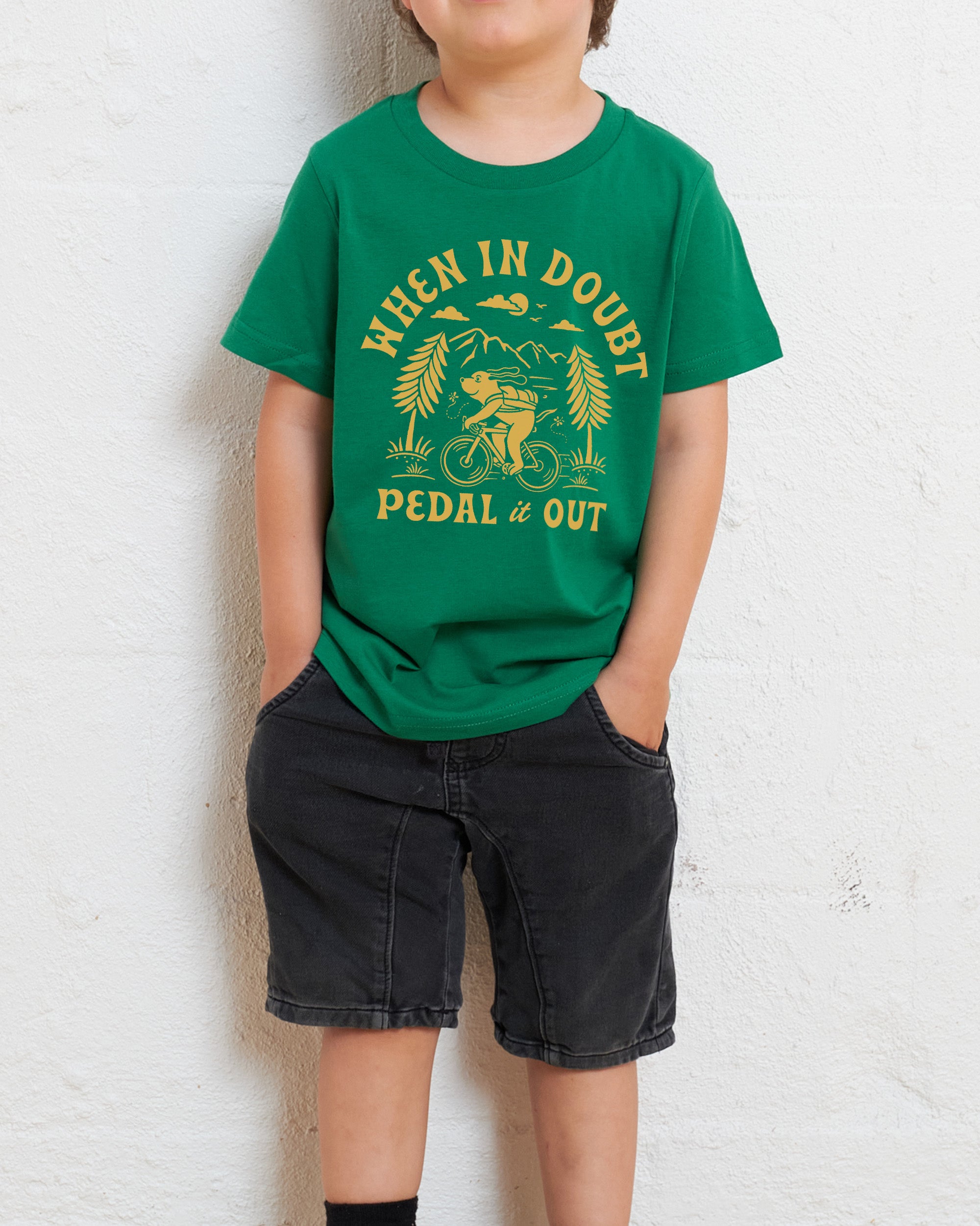 When In Doubt Pedal It Out Kids T-Shirt