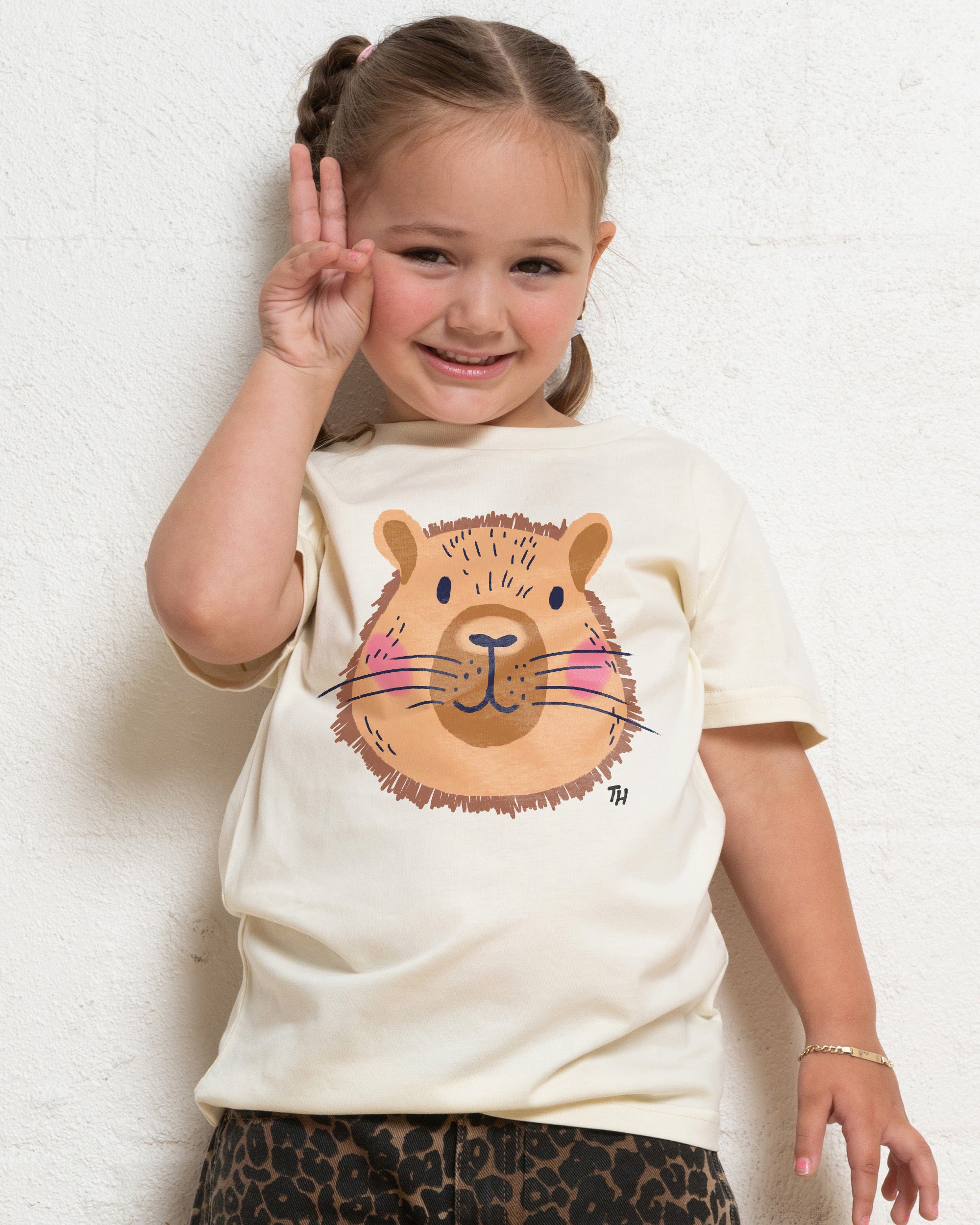 Capybara Face Kids T-Shirt Online Australia