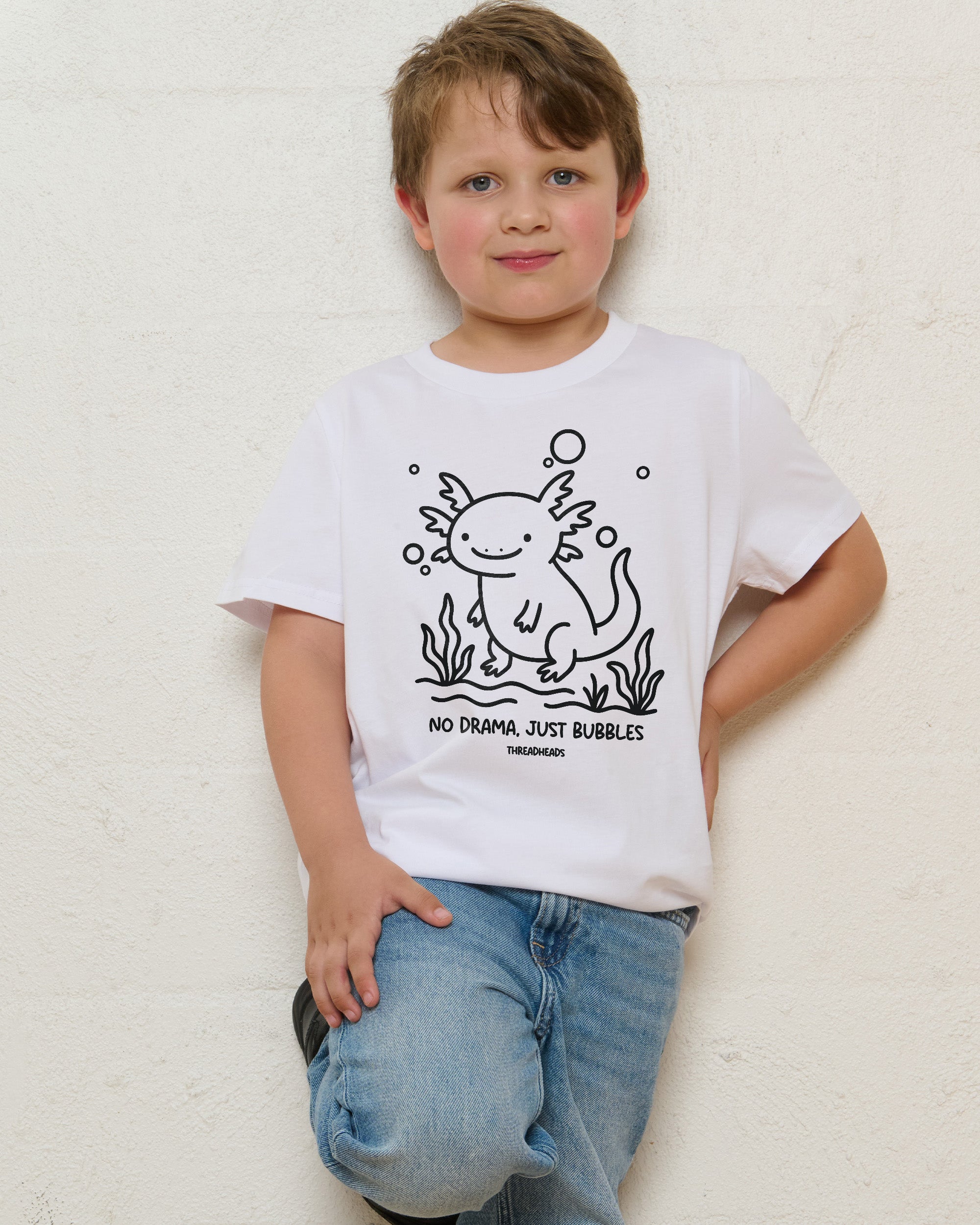 Axolotl Bubbles Kids T-Shirt Online Australia