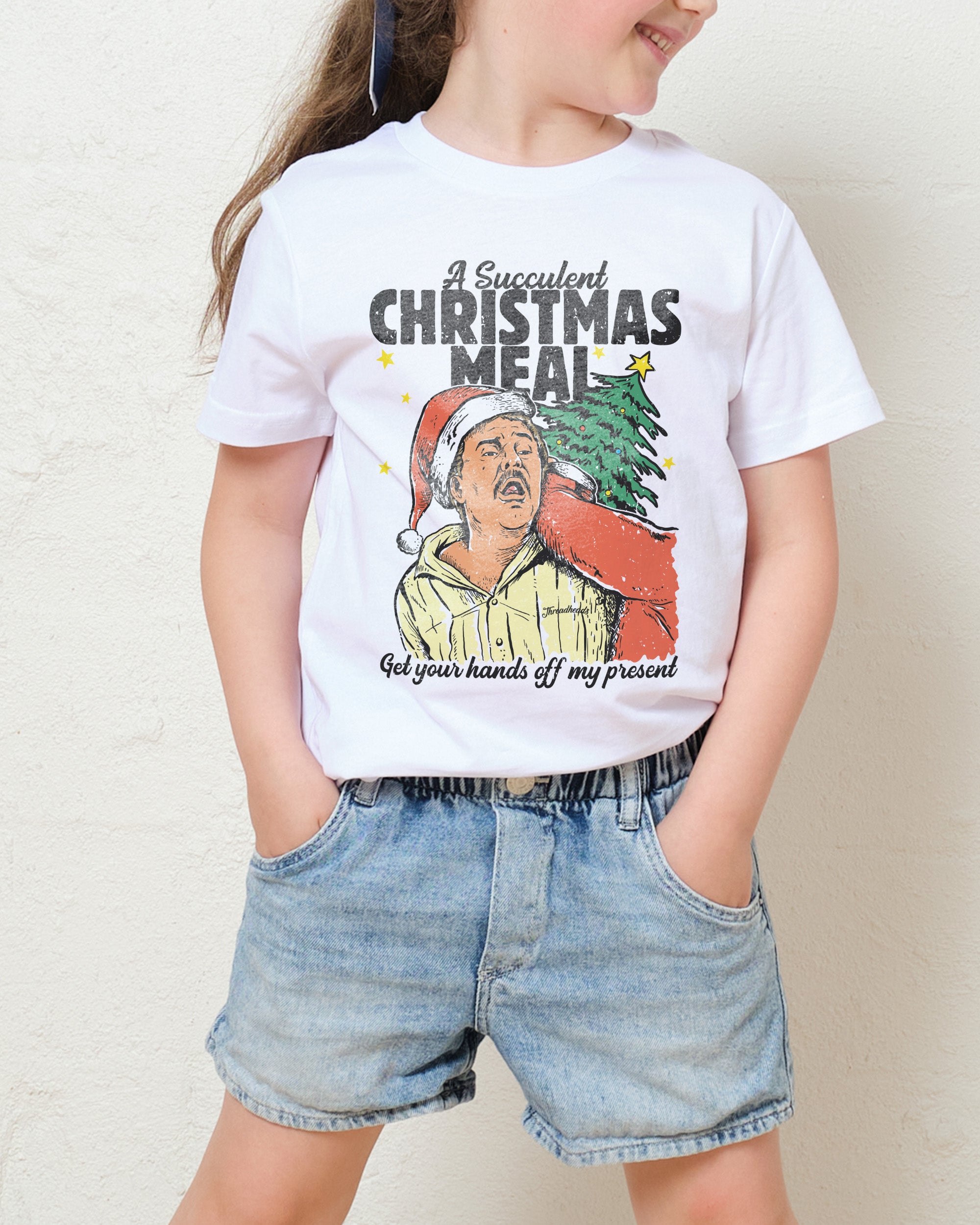 Succulent Chinese Christmas Kids T-Shirt Australia Online White