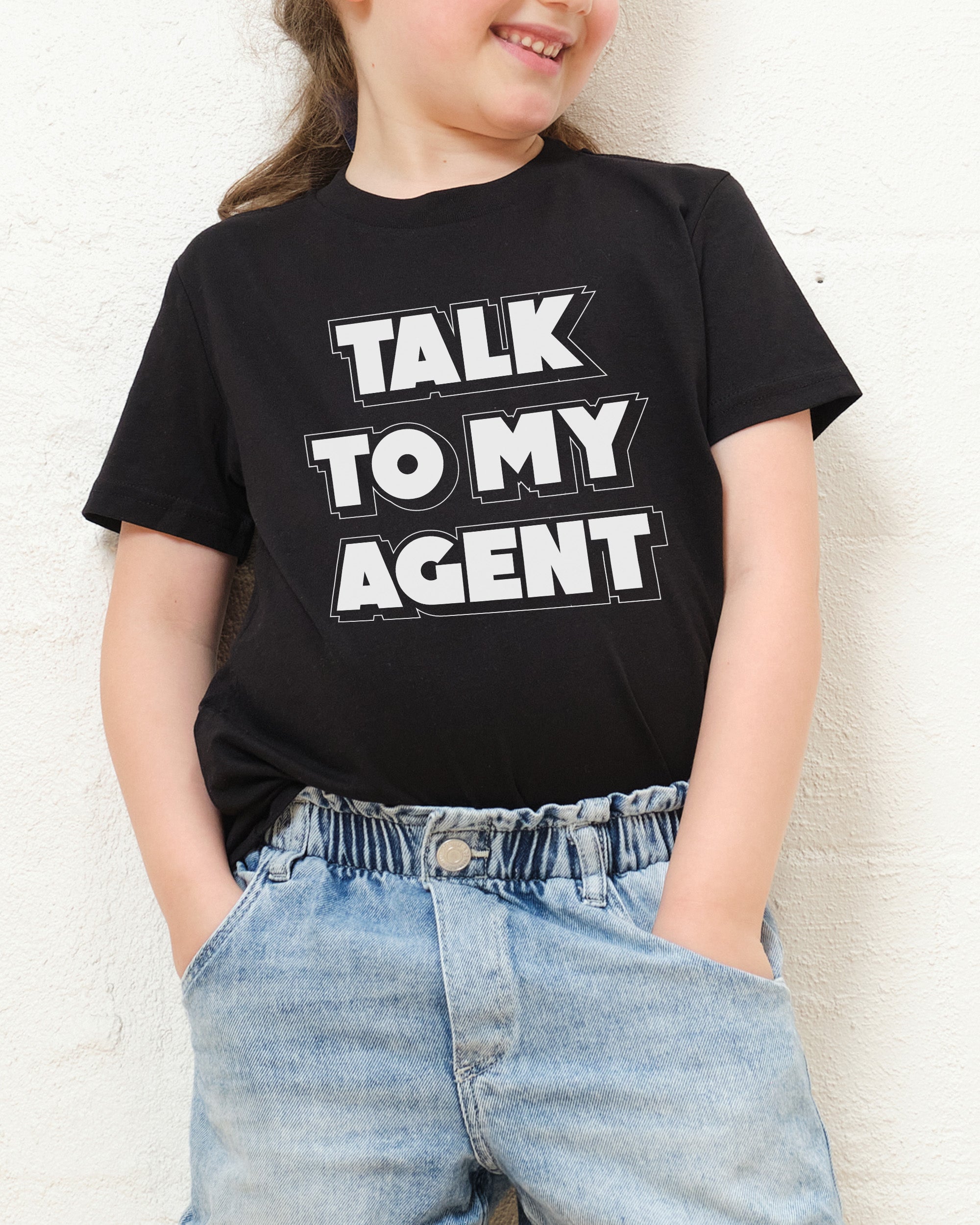 Talk To My Agent Kids T-Shirt Australia Online Black