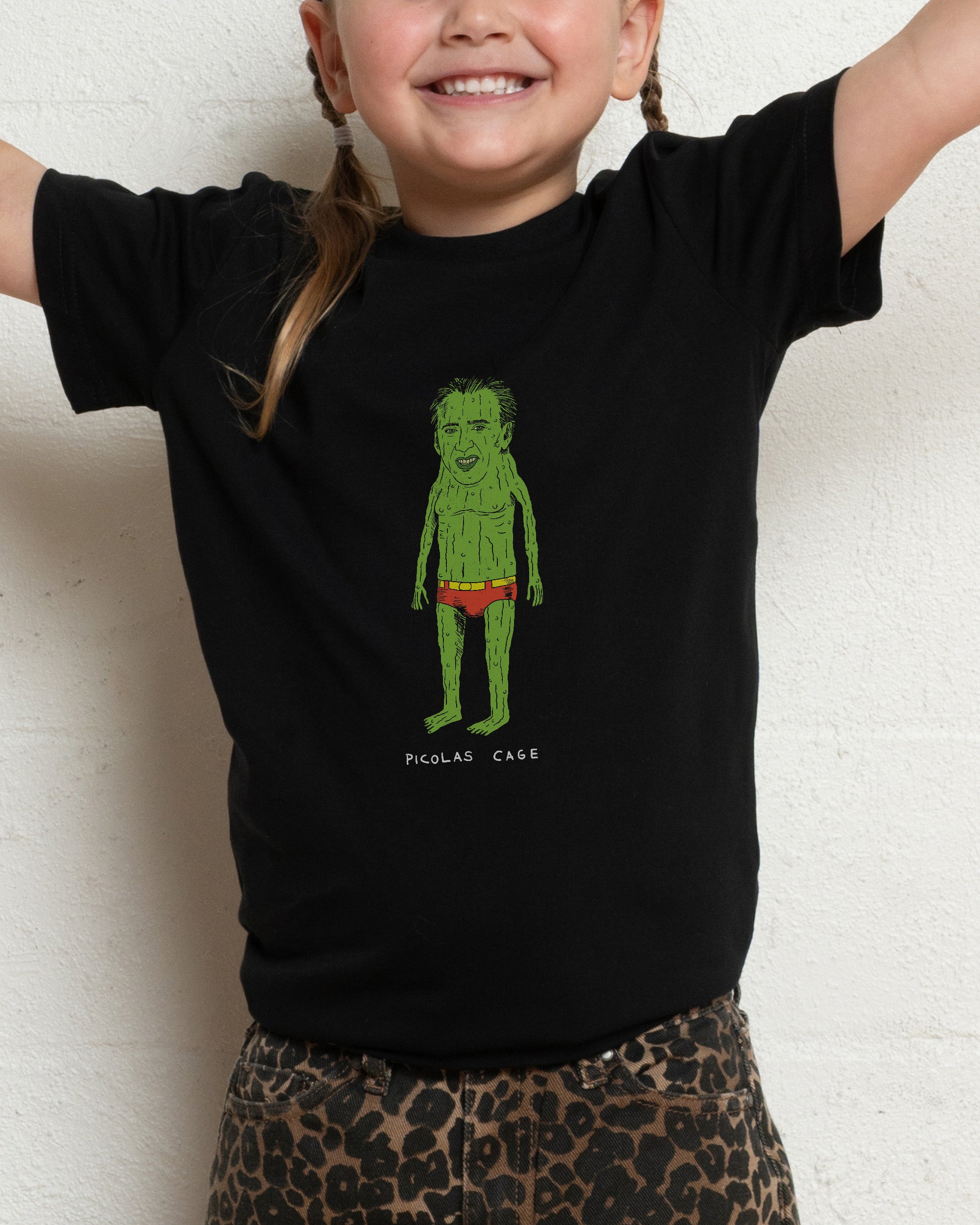 Picolas Cage Black Kids T-Shirt