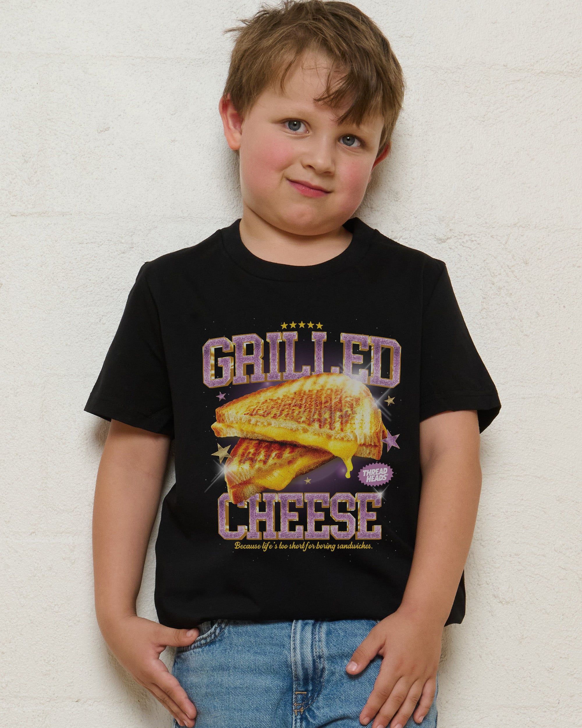 Grilled Cheese Black Kids T-Shirt