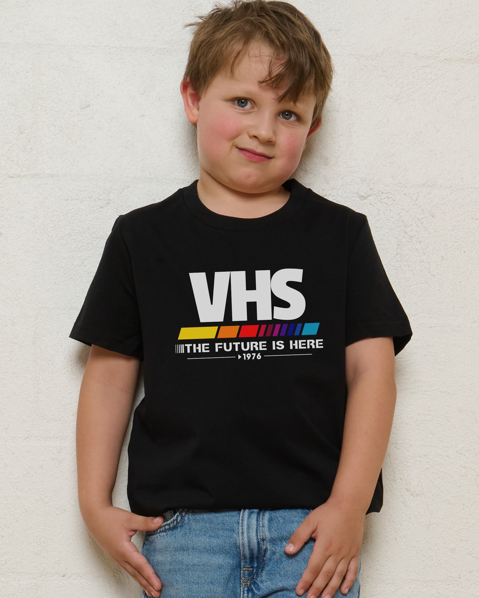 VHS - The Future is Now Black Kids T-Shirt