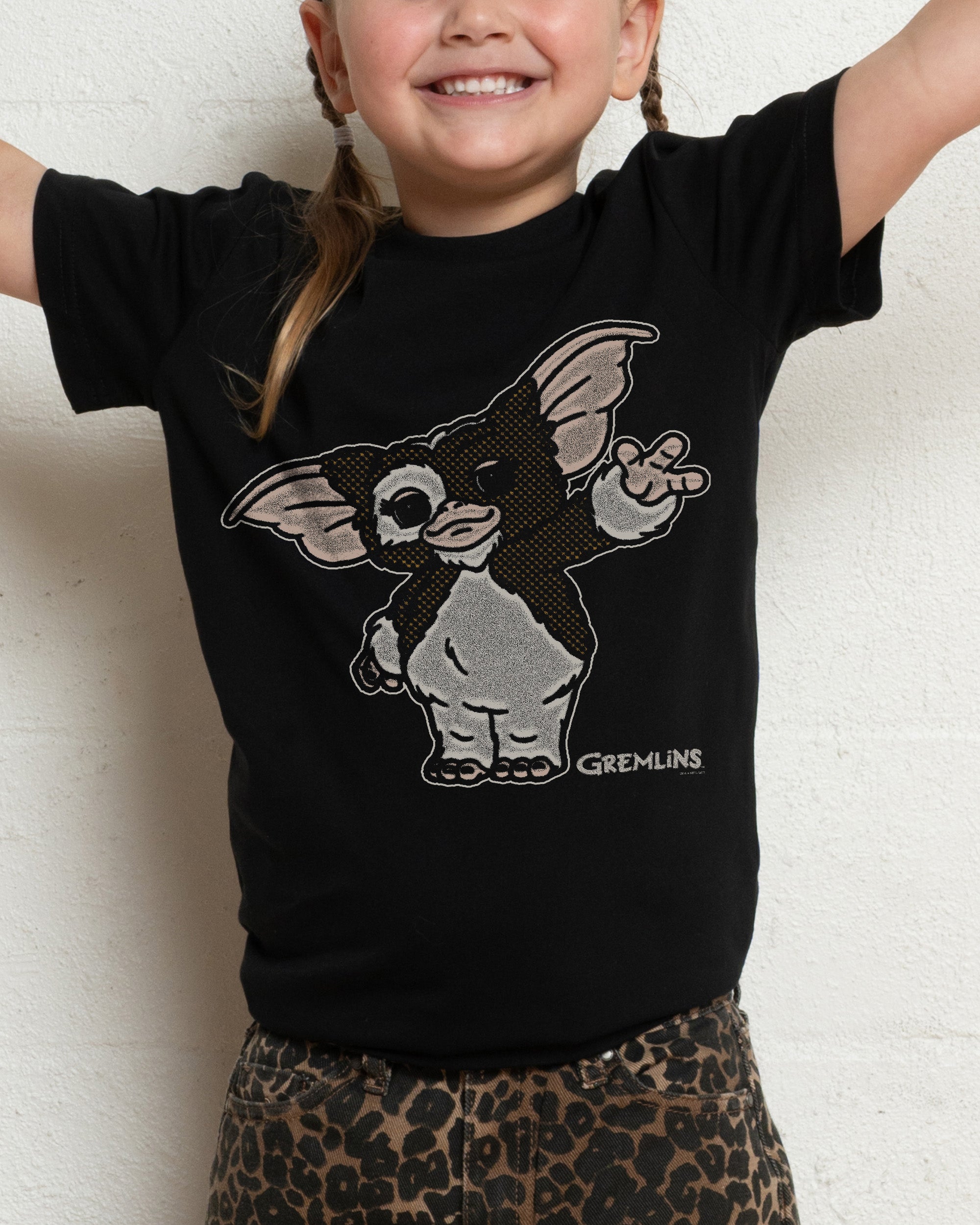 Gizmo Wave Black Kids T-Shirt