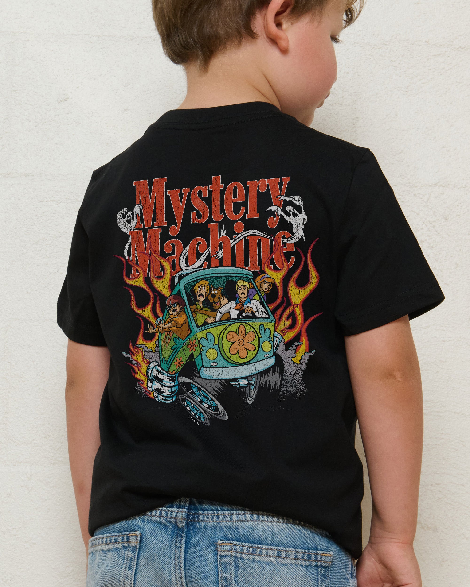 Mystery Machine Black Kids T-Shirt