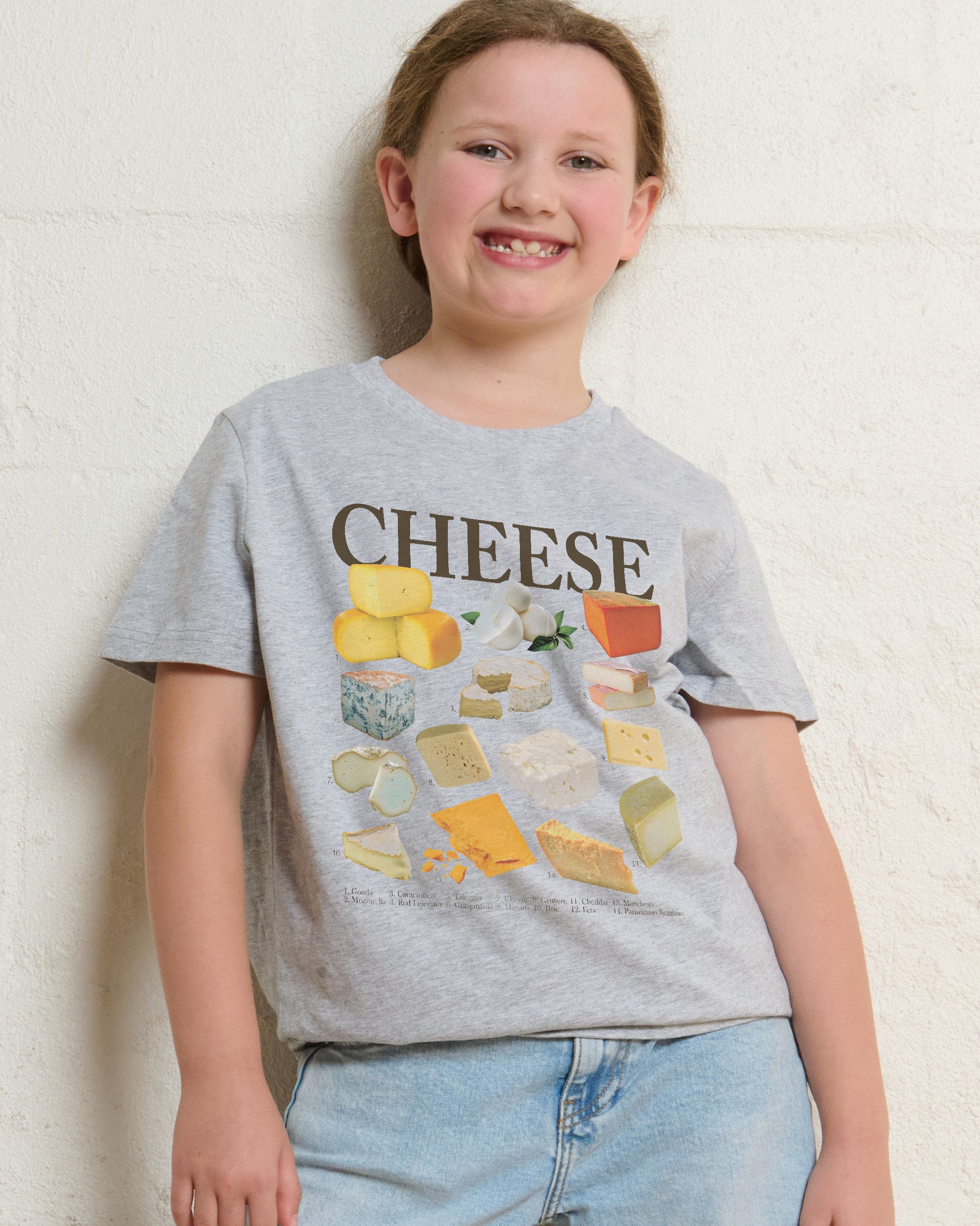 Cheese Homage Grey Kids T-Shirt