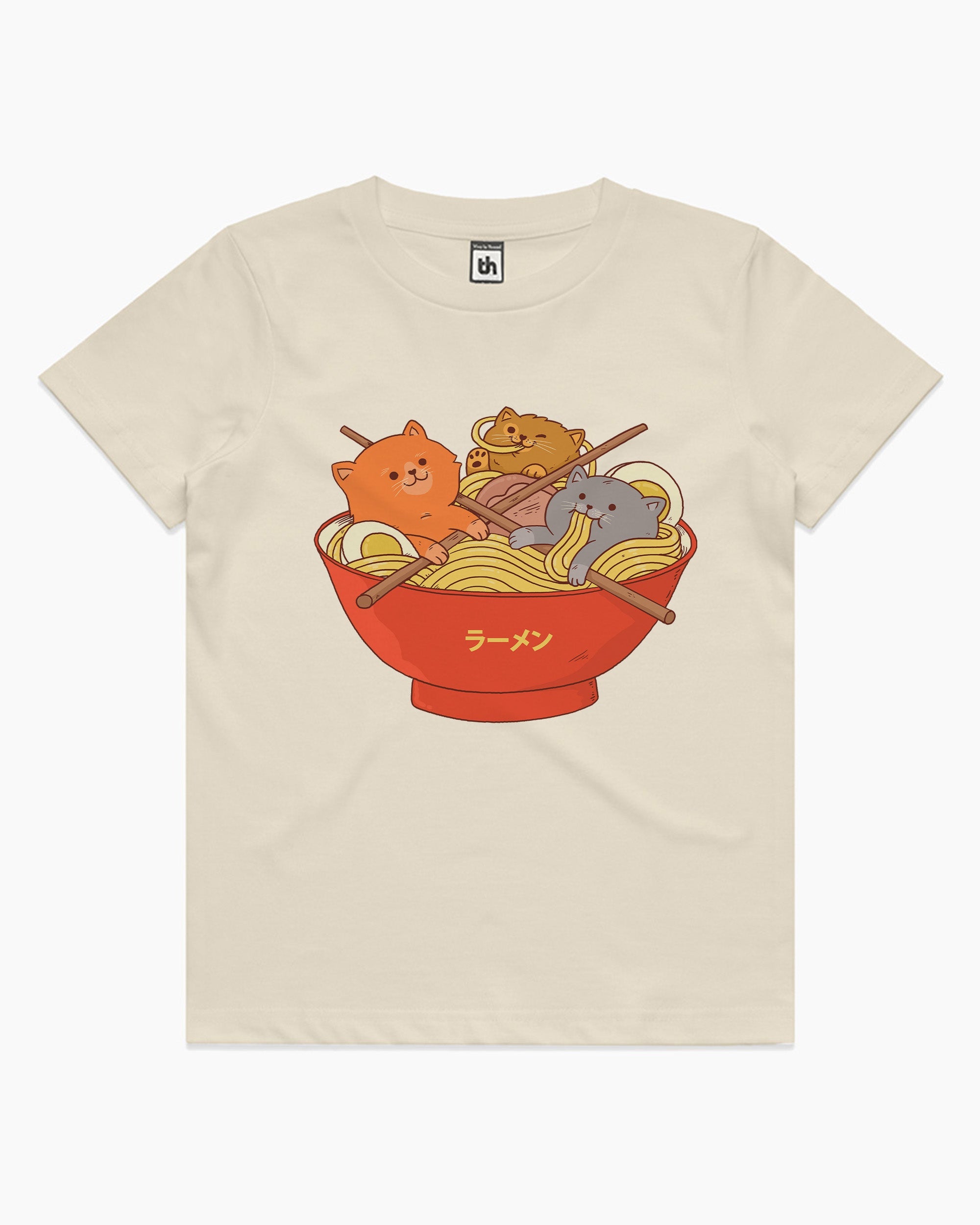 Ramen and Cats Kids T-Shirt Australia Online #Natural