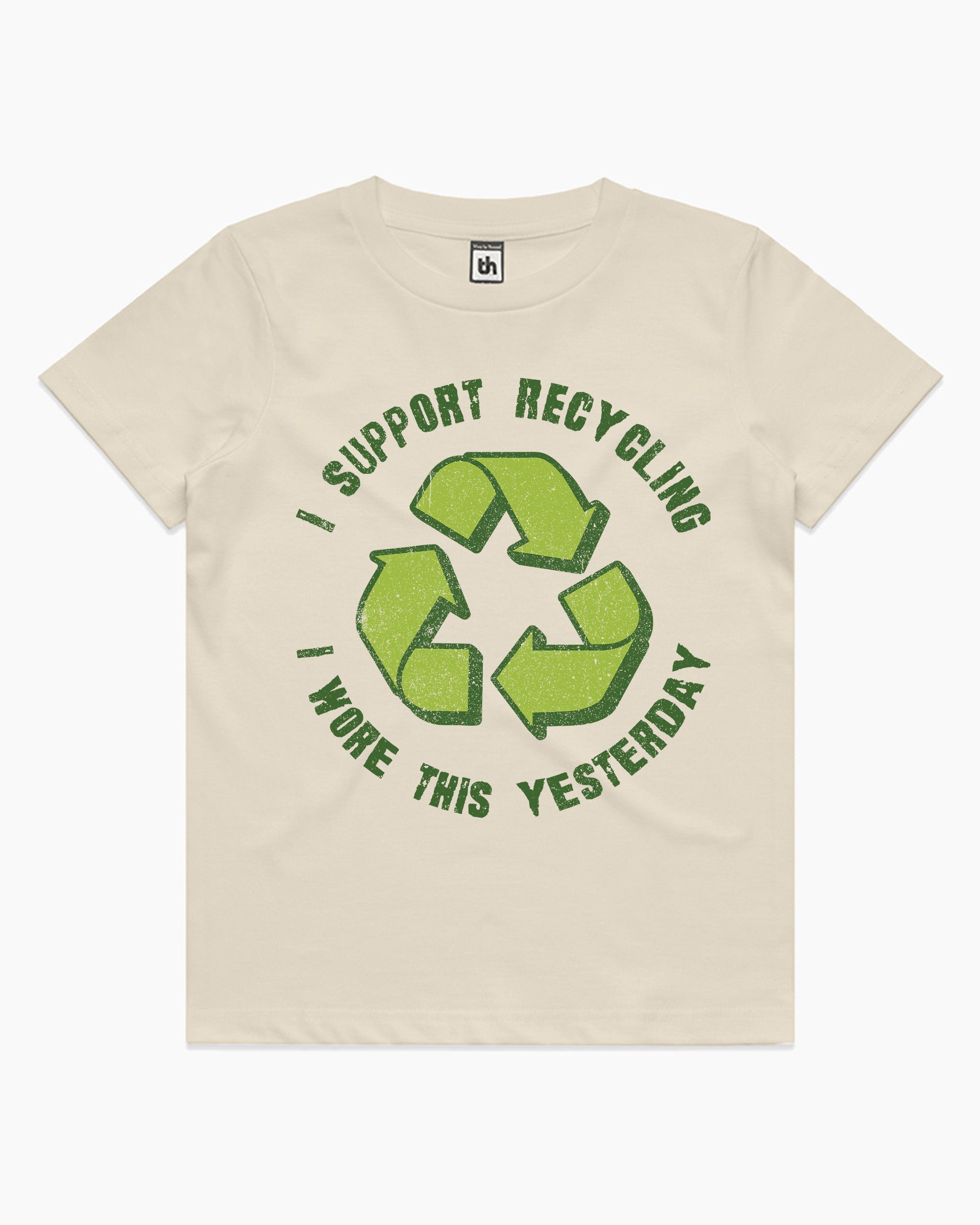 I Support Recycling Kids T-Shirt Australia Online #Natural