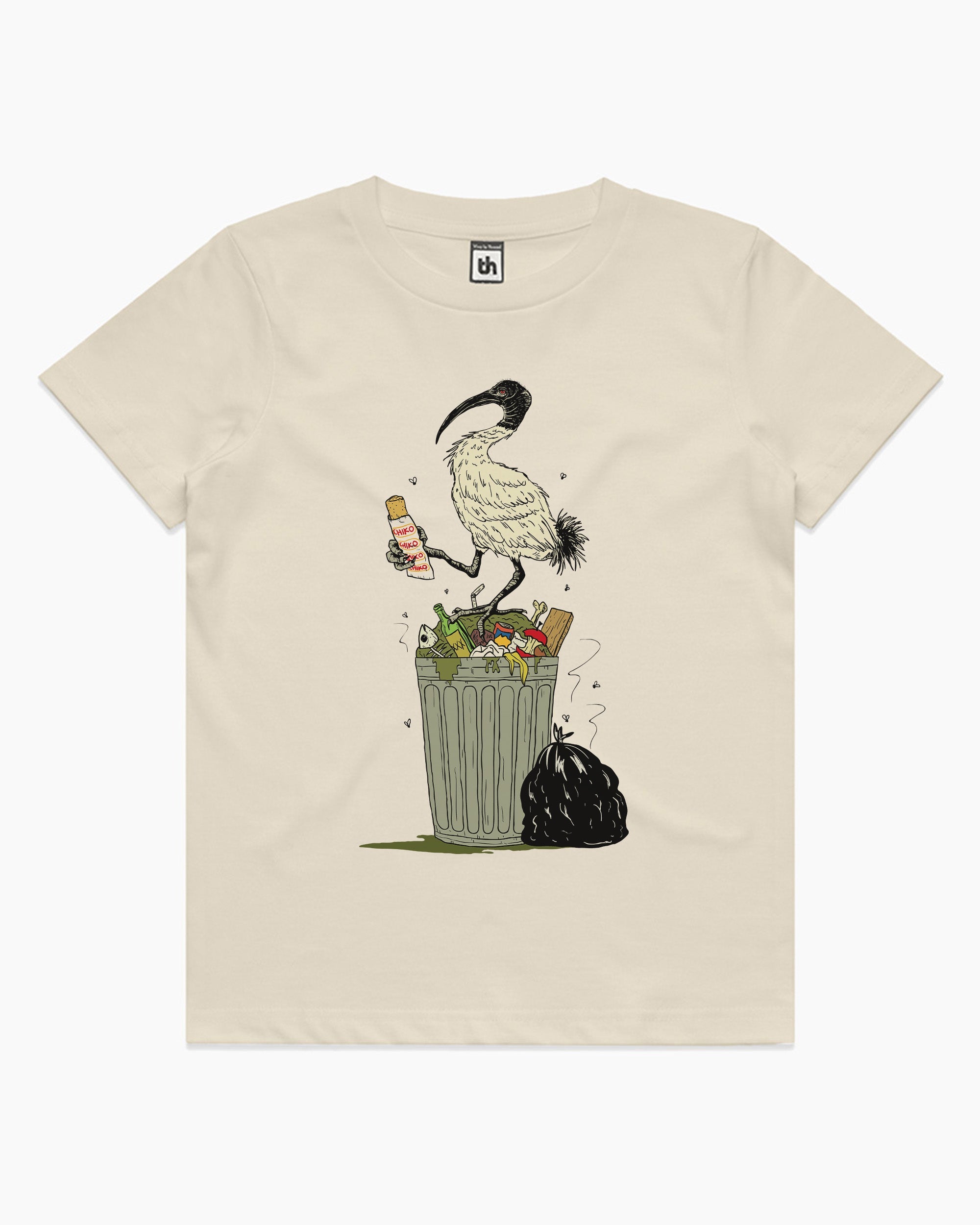 Bin Chicken Kids T-Shirt Australia Online #Natural