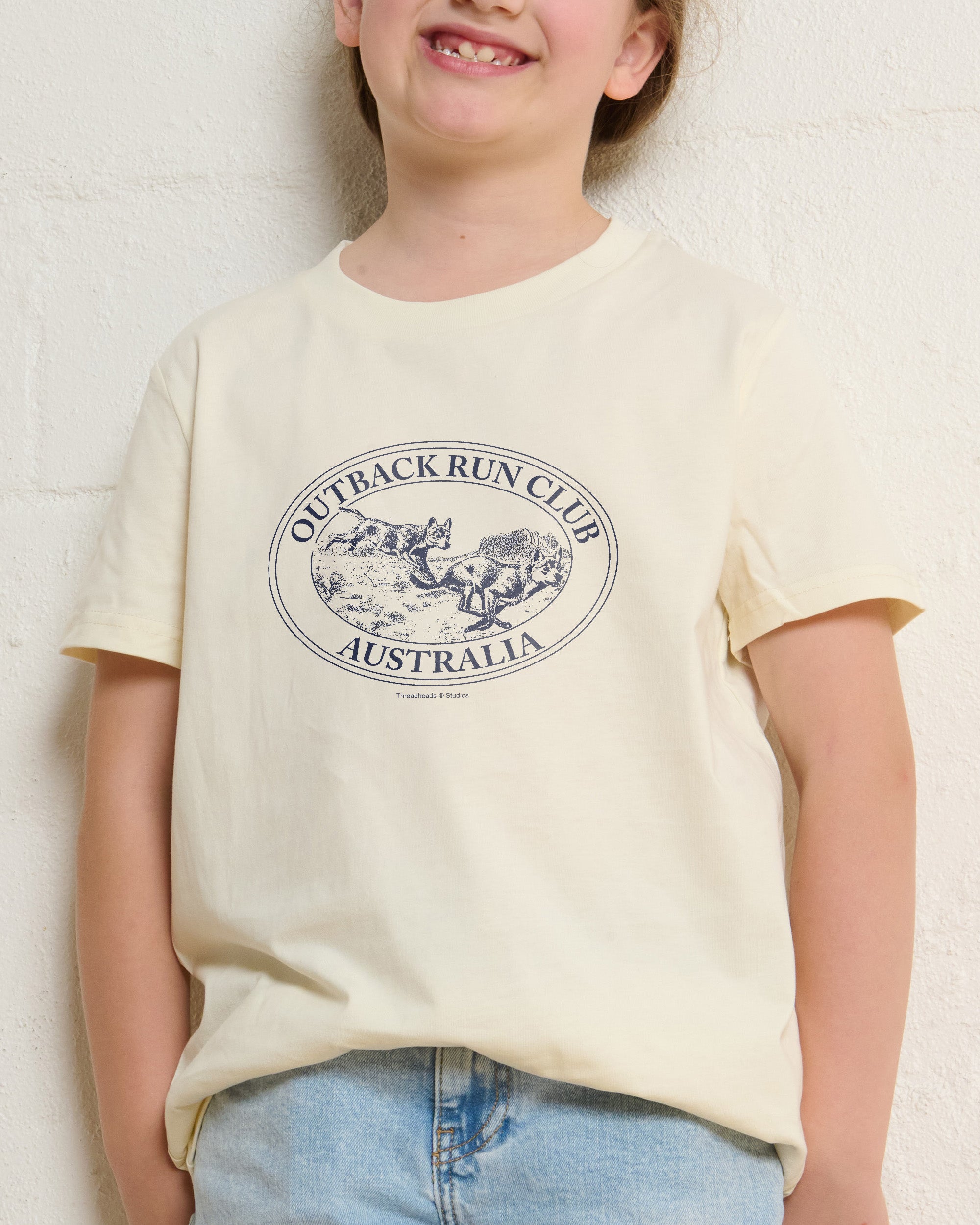Dingo Outback Run Club Natural Kids T-Shirt