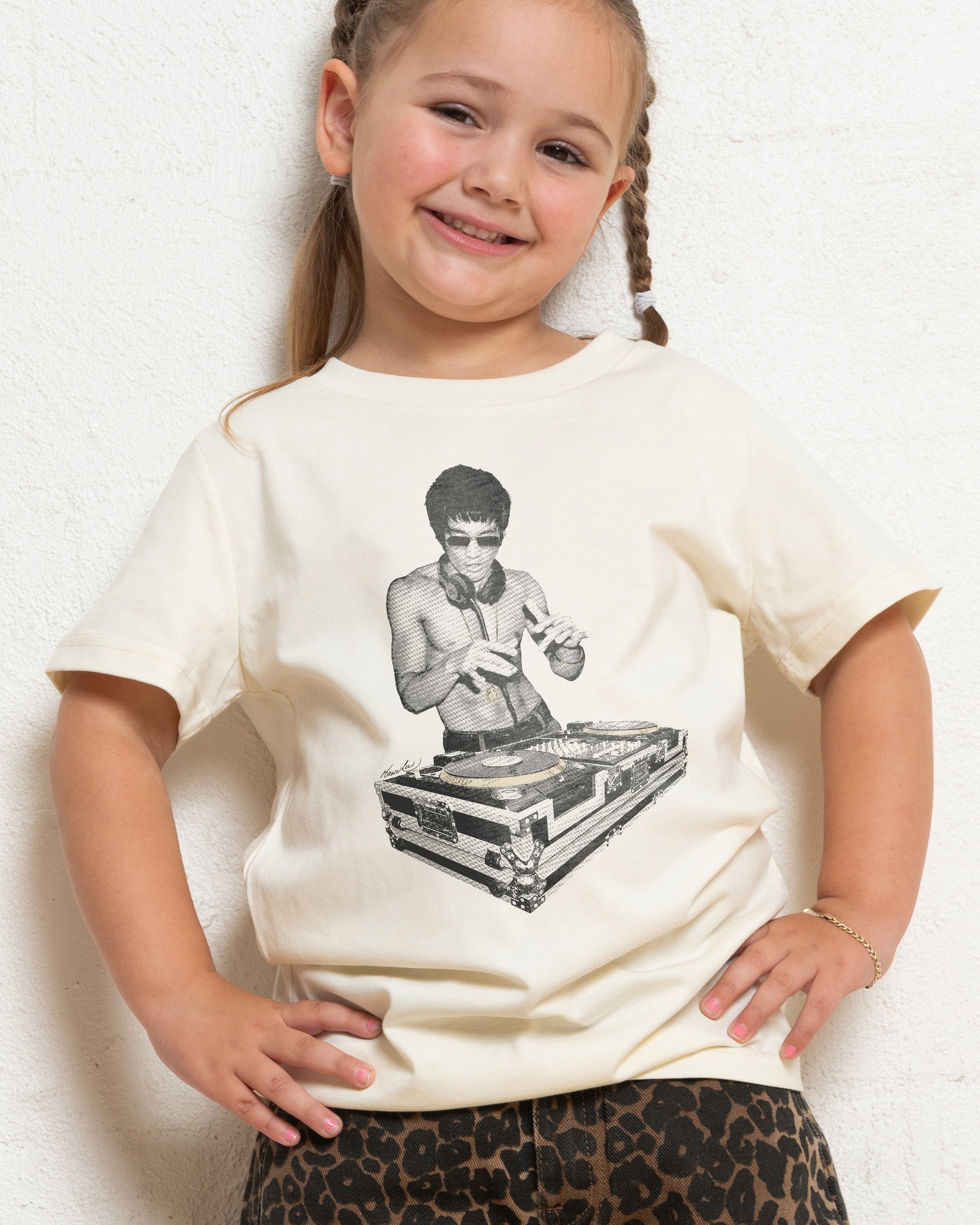 DJ Bruce Lee Natural Kids T-Shirt