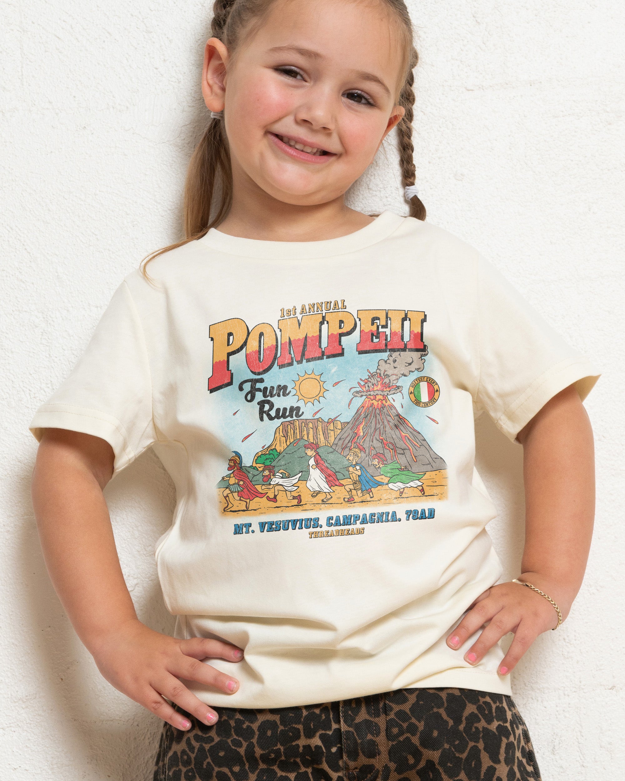 Pompeii Fun Run Natural Kids T-Shirt