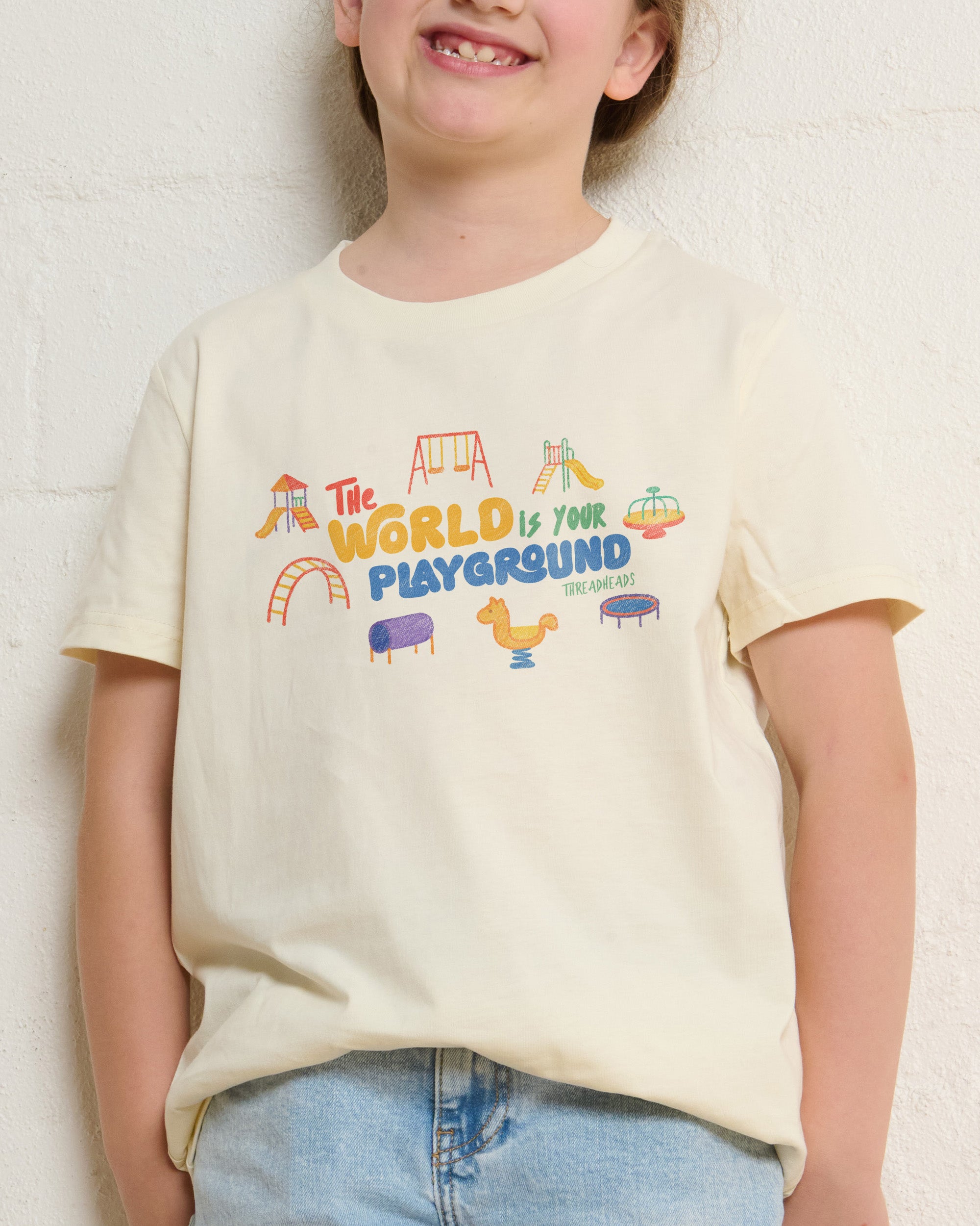 The World is your Playground Natural Kids T-Shirt