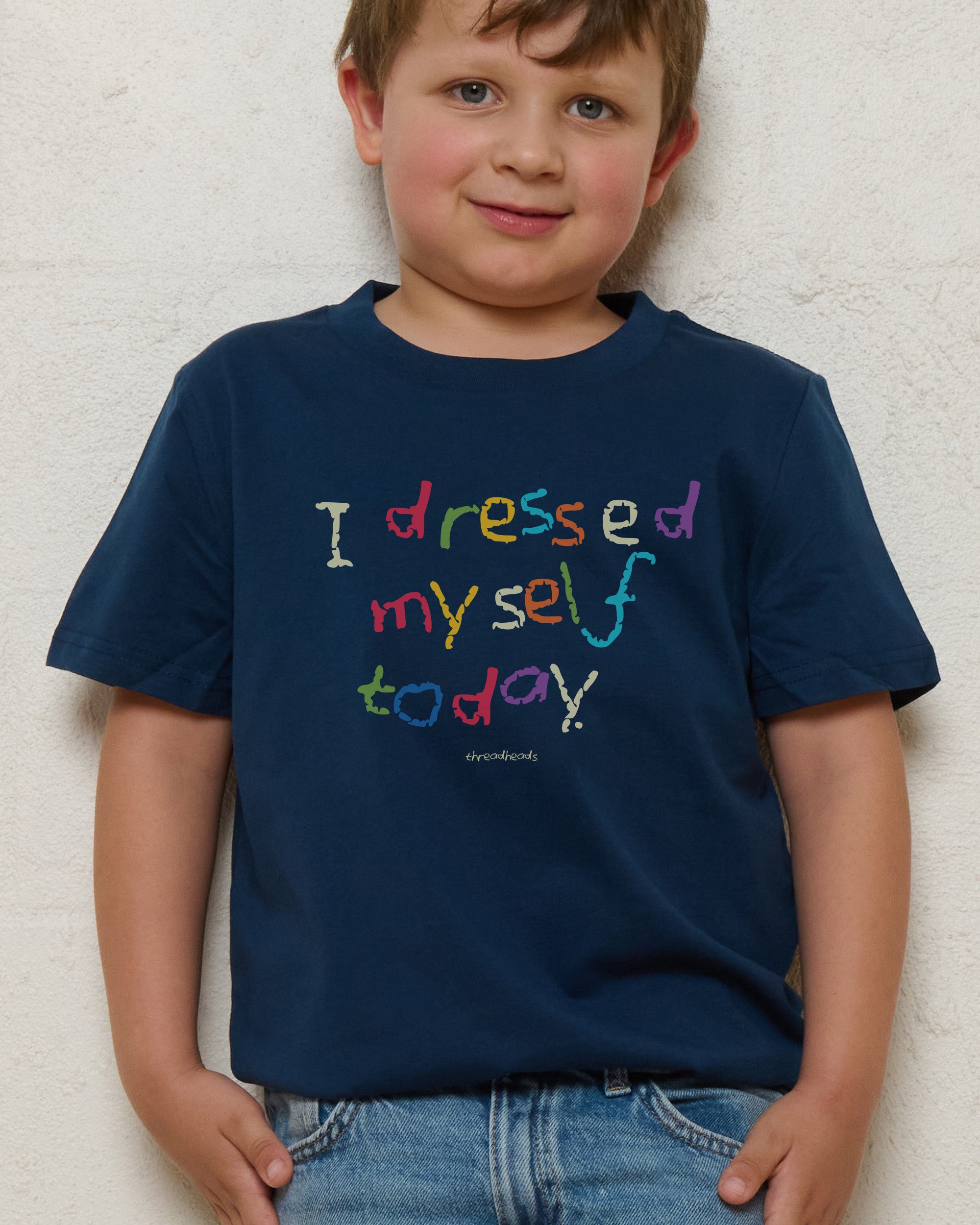 I Dressed Myself Today Navy Kids T-Shirt