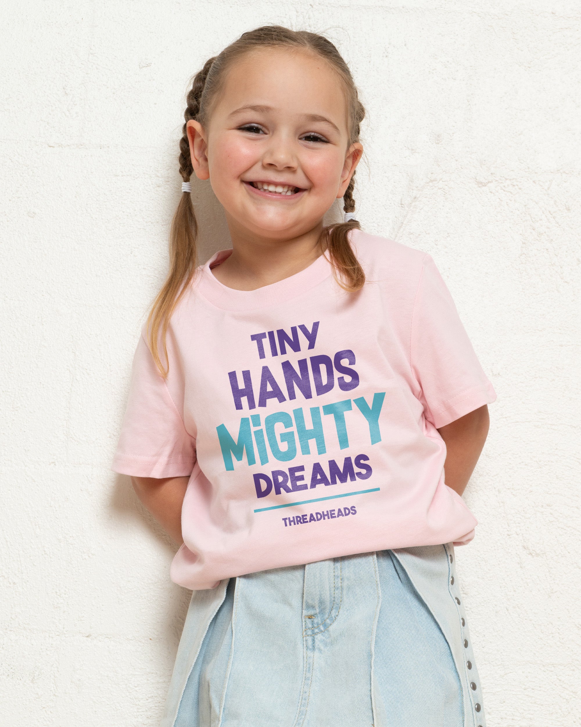 Tiny Hands Pink Kids T-Shirt