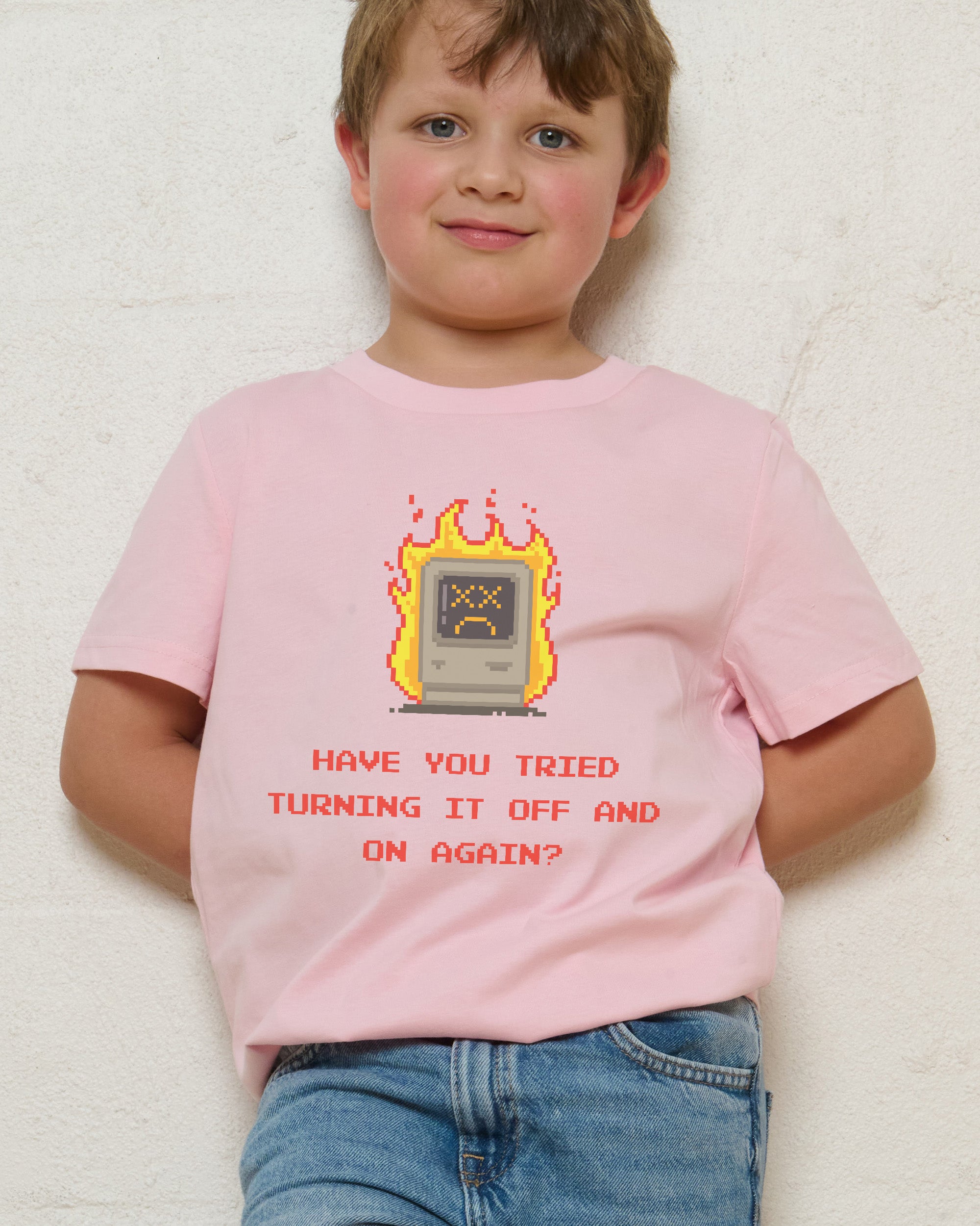 Off And On Pink Kids T-Shirt
