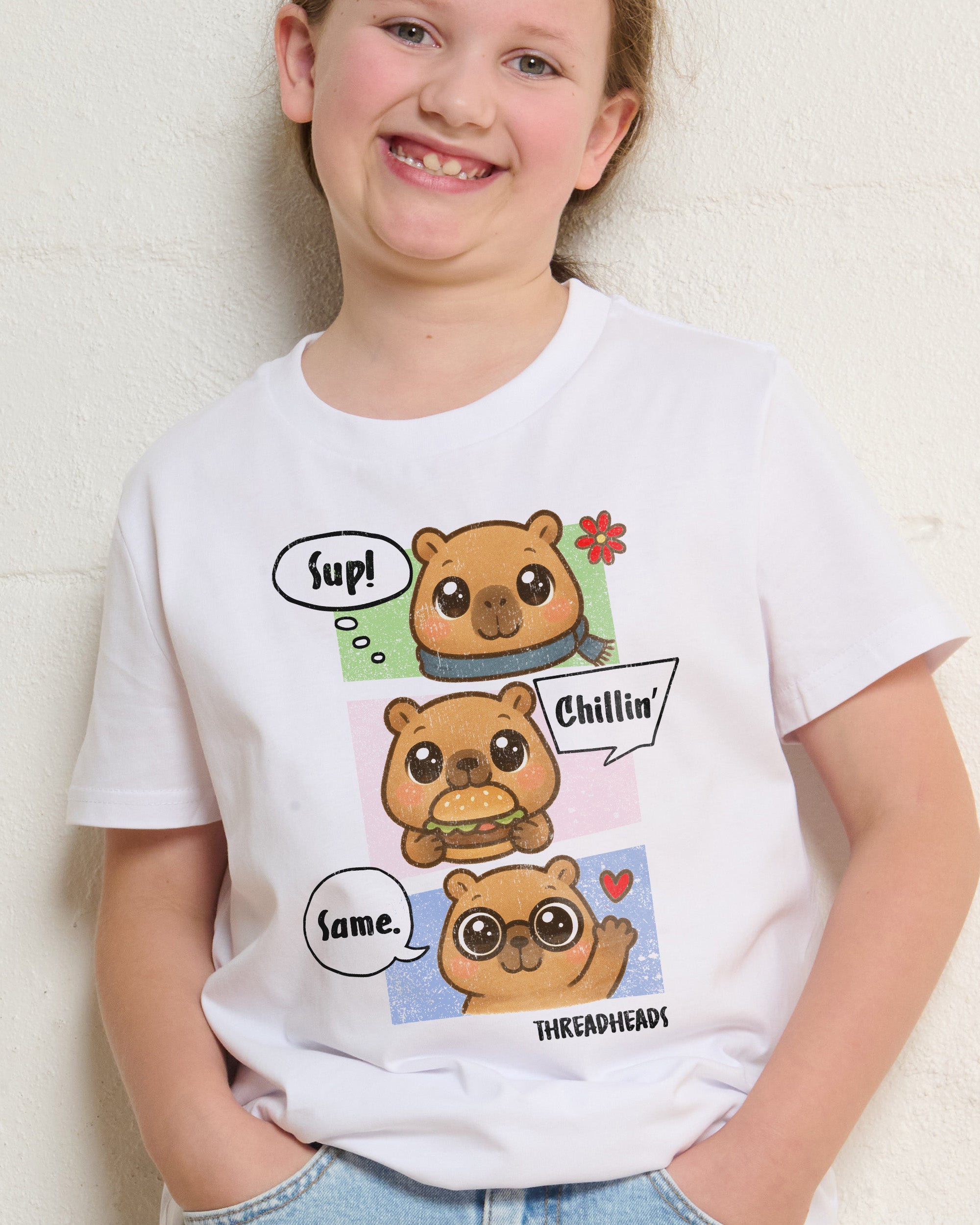 The Cozybaras White Kids T-Shirt