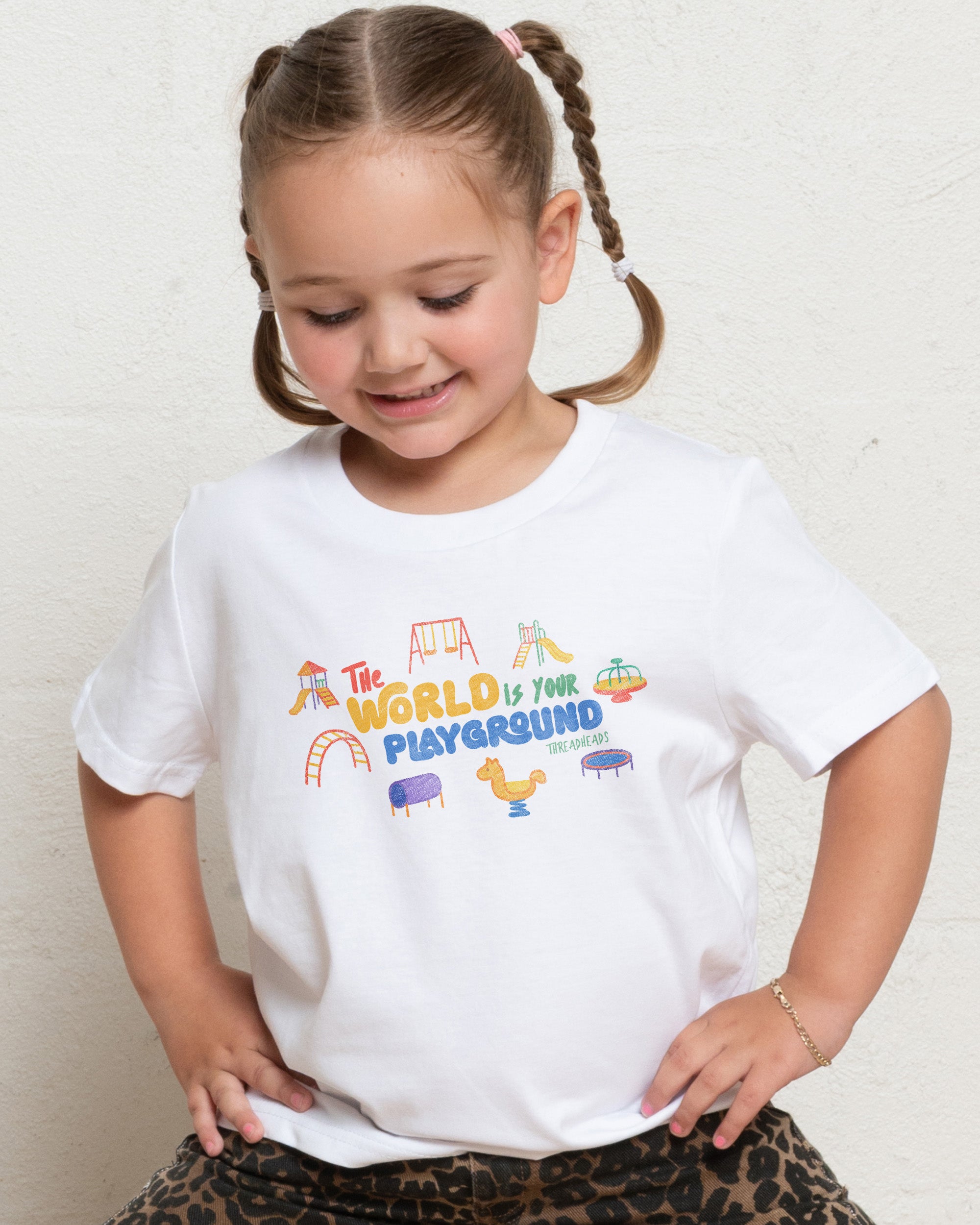 The World is your Playground White Kids T-Shirt