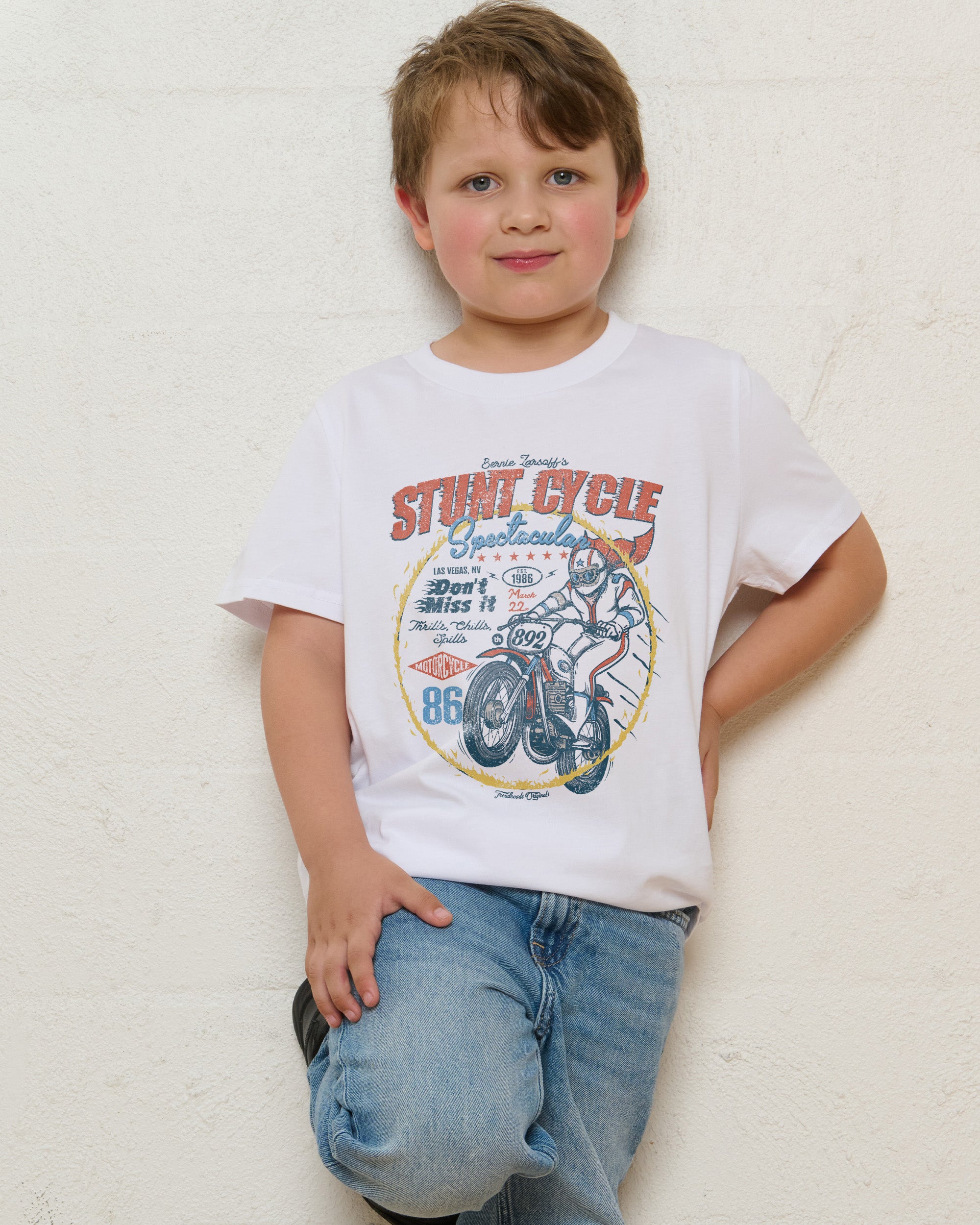 Stunt Cycle White Kids T-Shirt