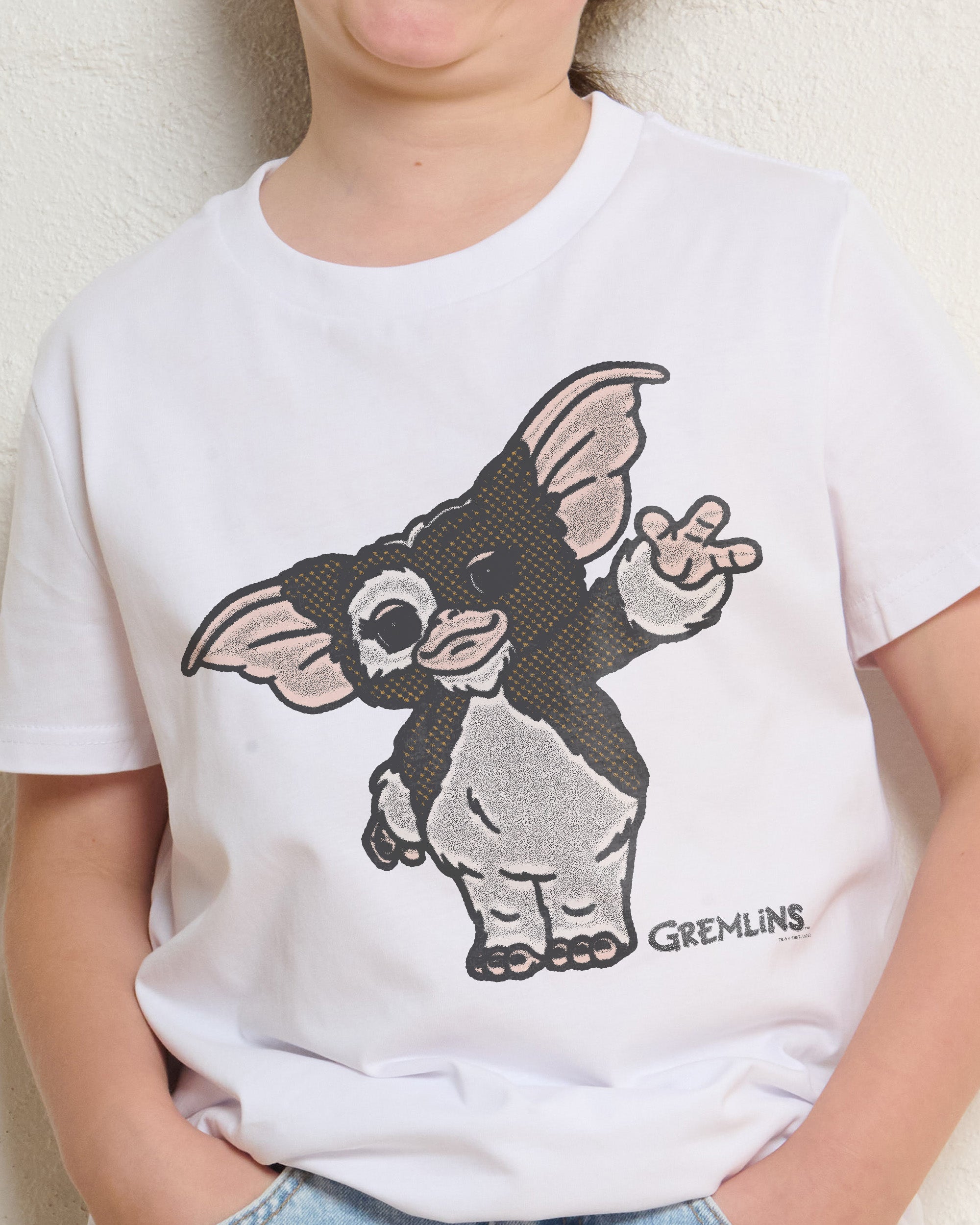 Gizmo Wave White Kids T-Shirt