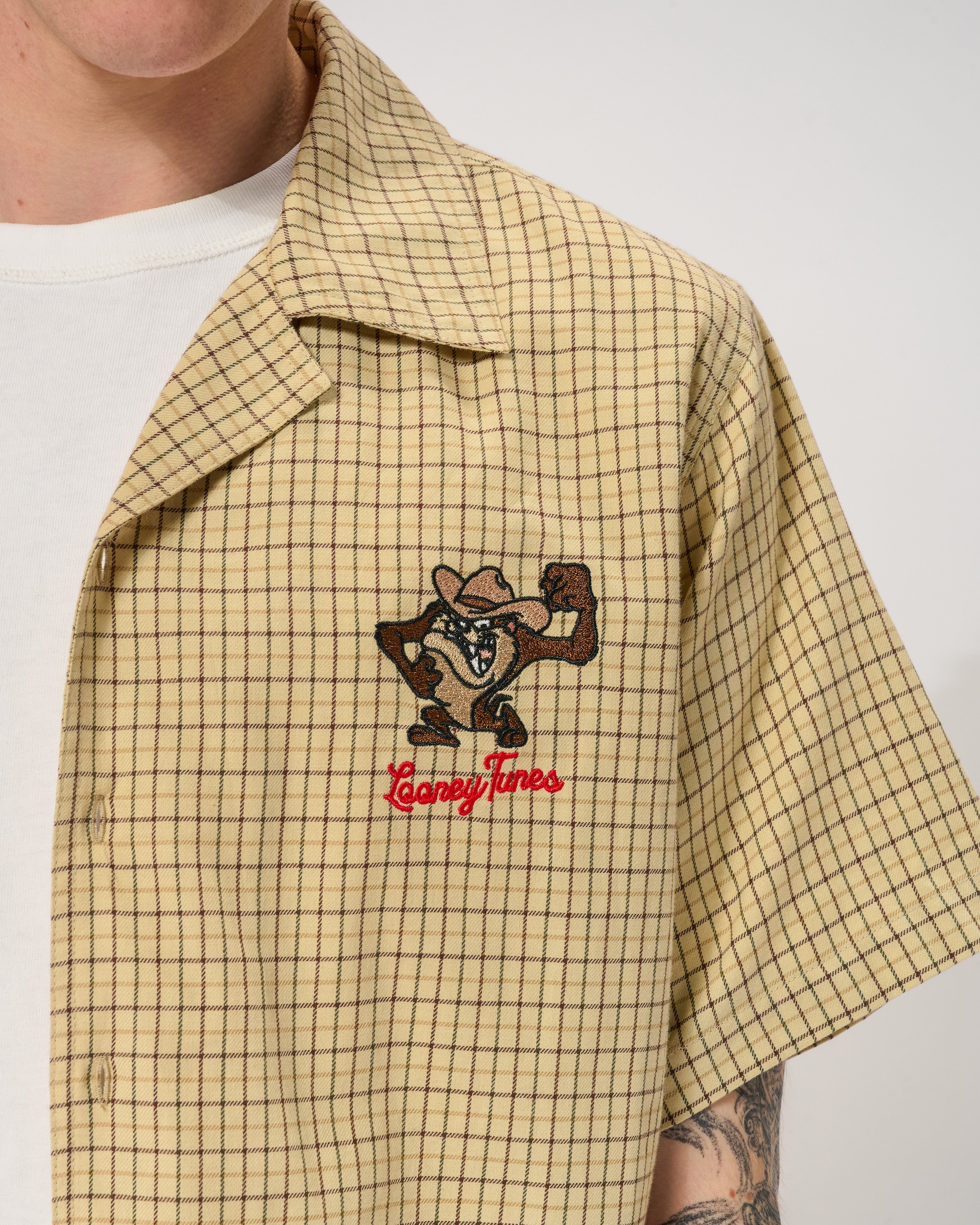 Rootin Tootin Taz Button Down T-Shirt Threadheads Australia Online