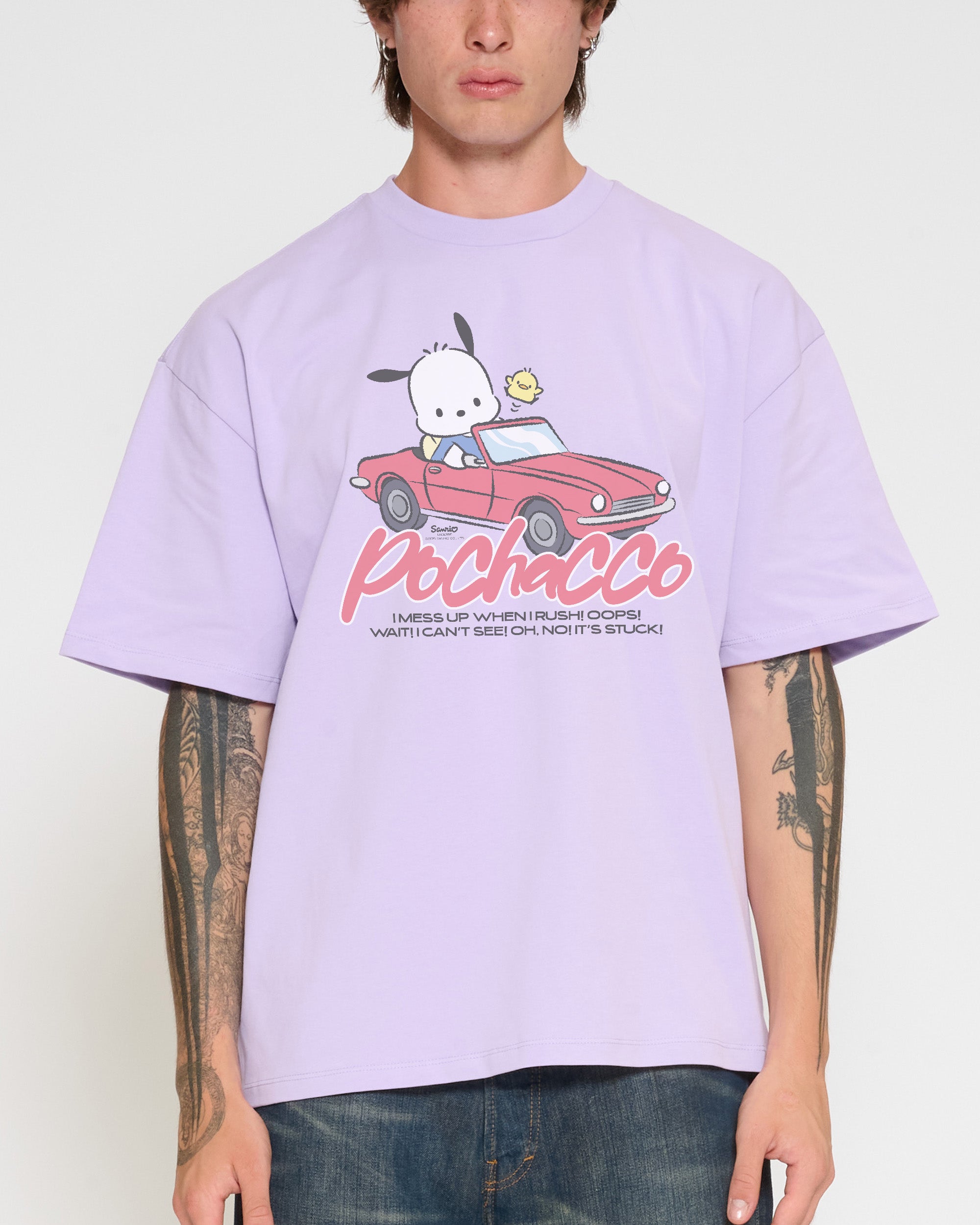 Pochacco Peak Hour Oversized Tee Official Hello Kitty and Friends collab Threadheads