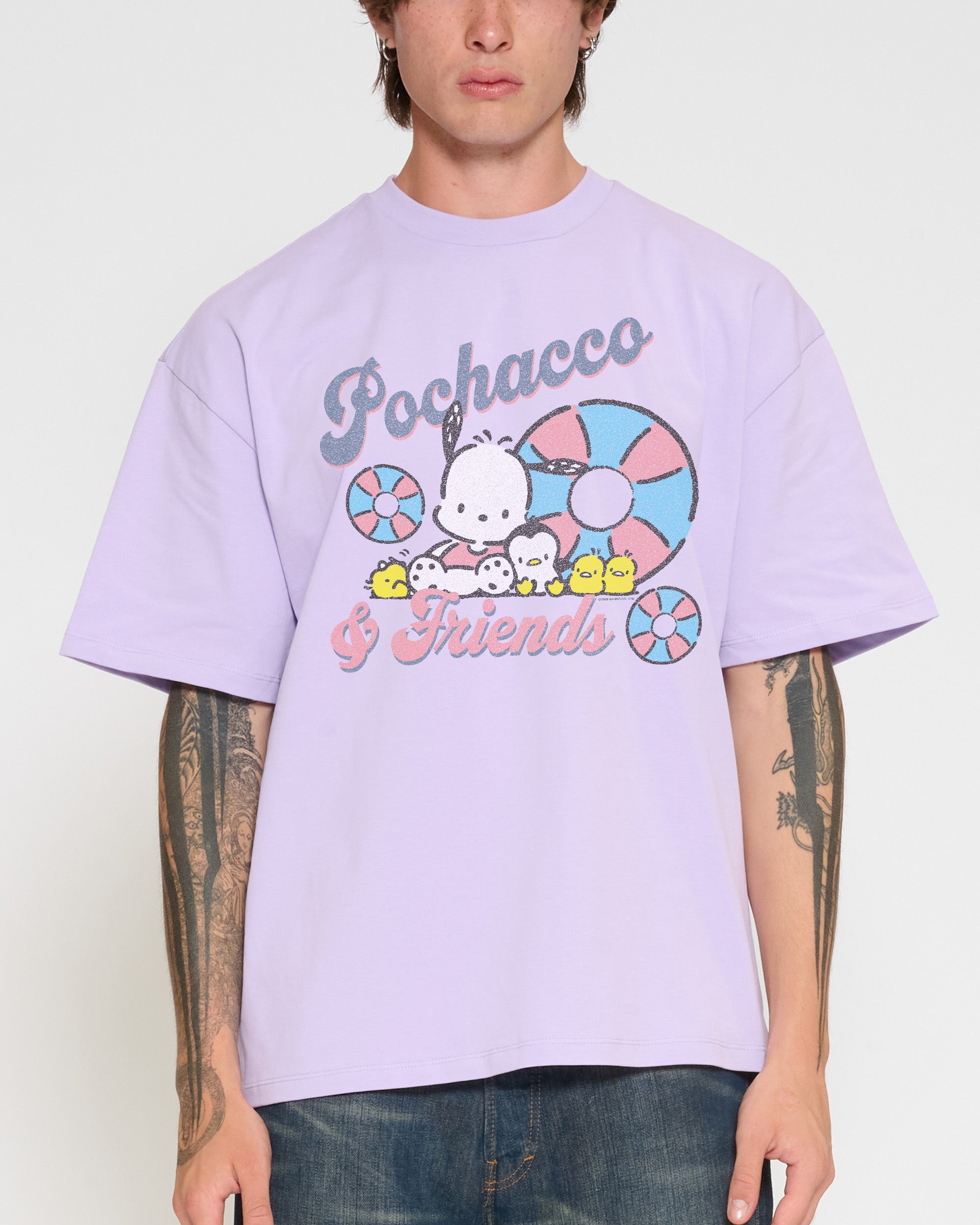 Pochacco Summer Oversized Tee Official Hello Kitty and Friends collab Threadheads