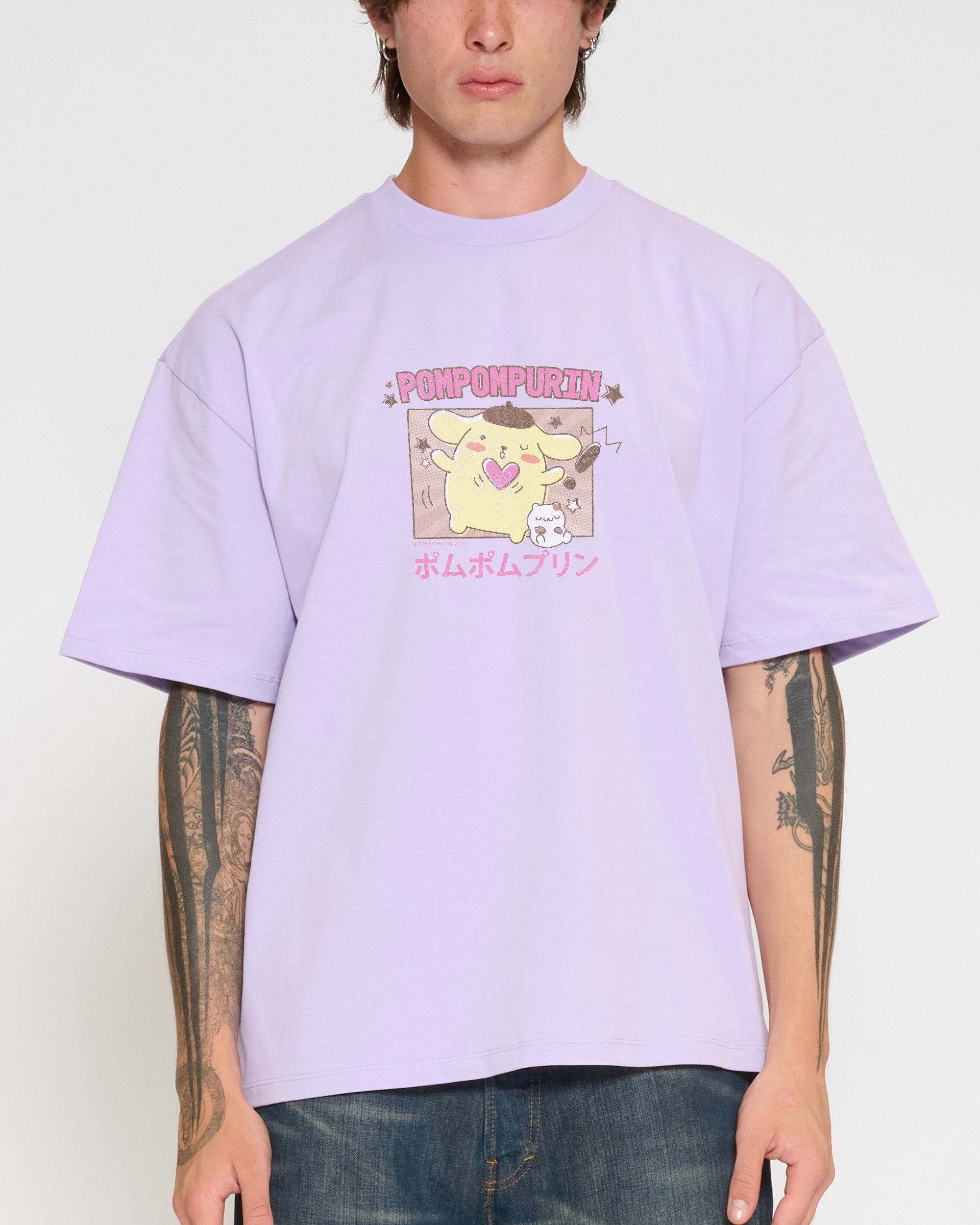 Pompompurin Kawaii Oversized Tee Official Hello Kitty and Friends collab Threadheads