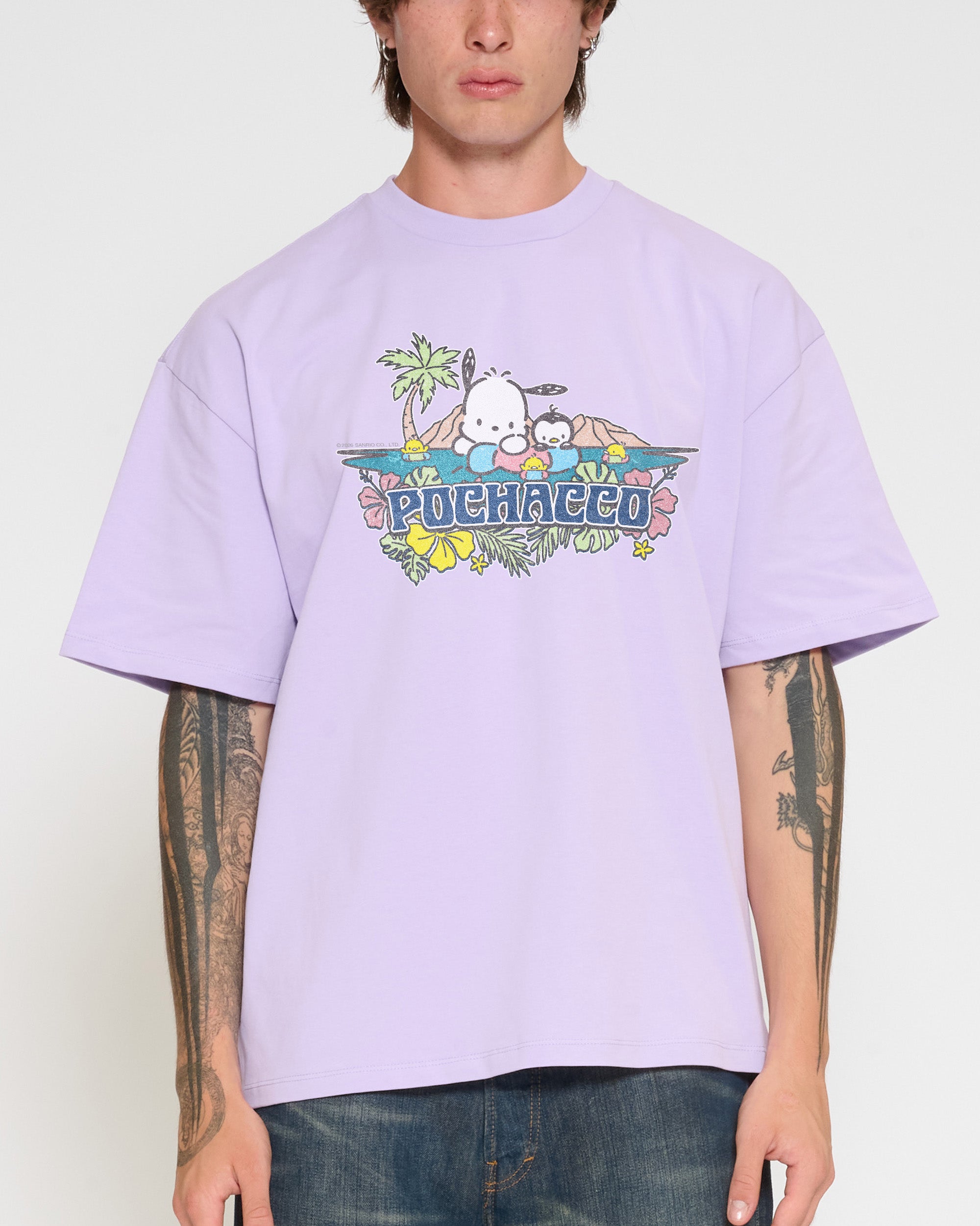 Pochacco Summer Friends Oversized Tee | Sanrio | Threadheads Europe