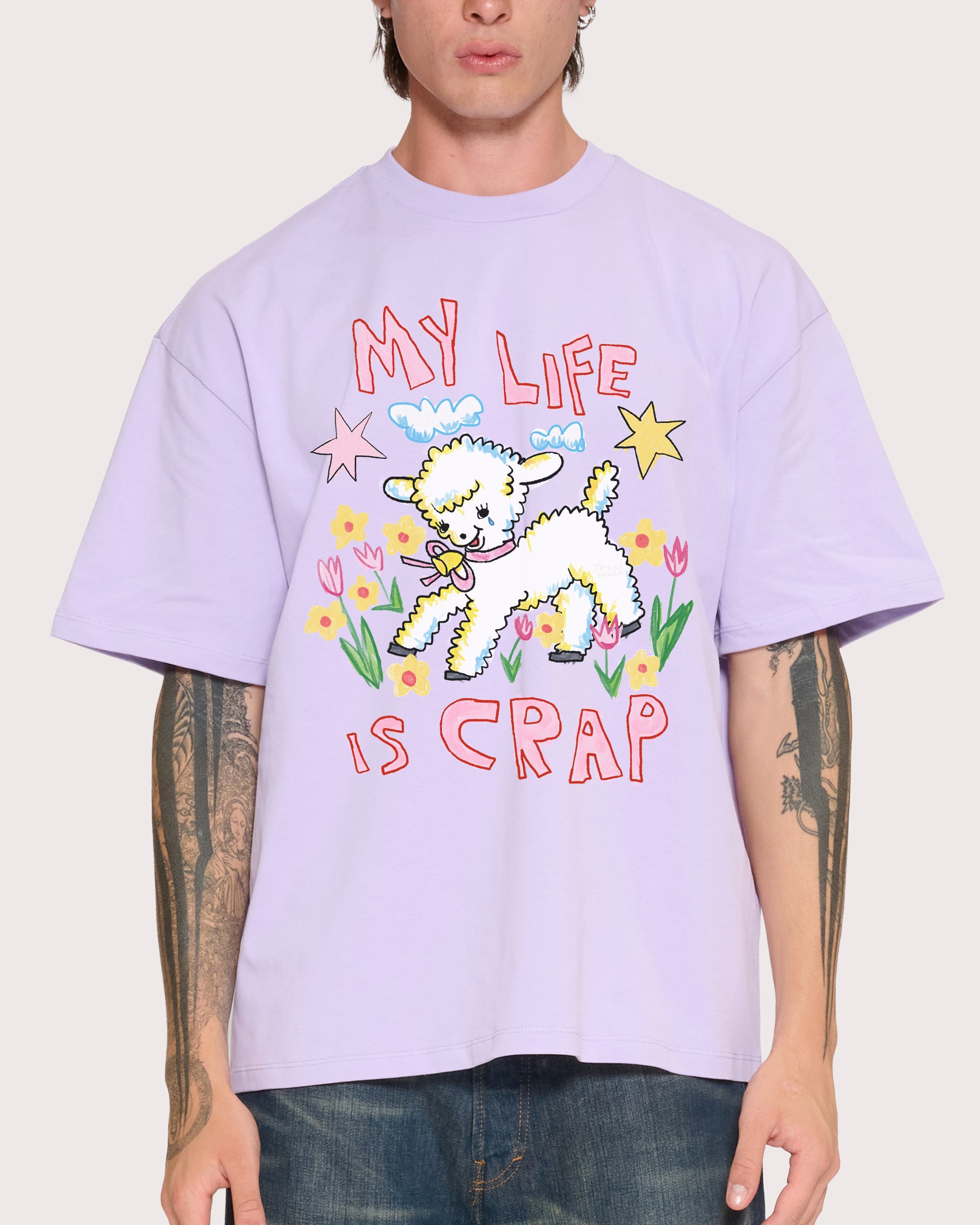 My Life is Crap Lilac Oversized Tee